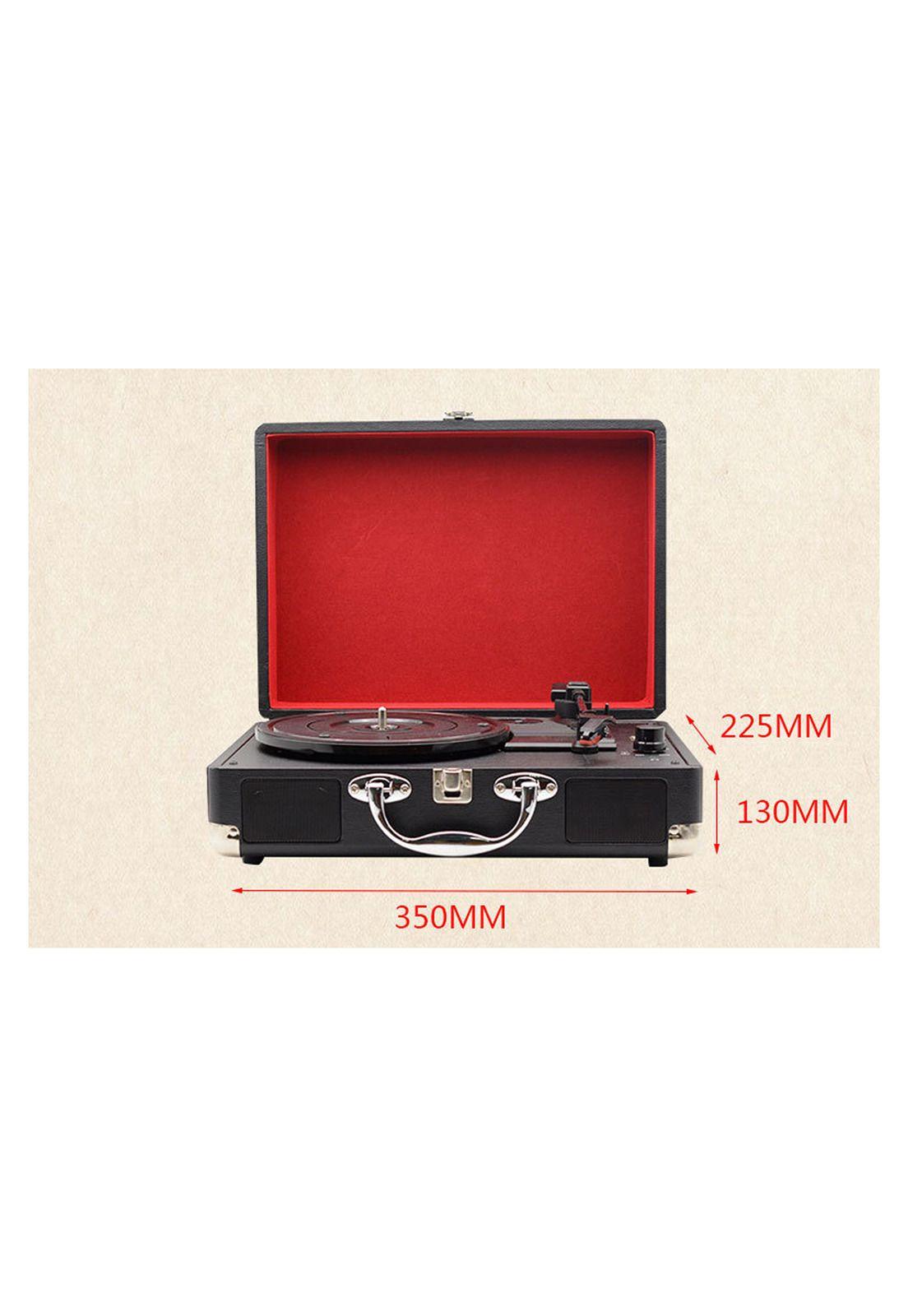 Tocadiscos Maleta Fonógrafo USB Bluetooth 3 Altavoces-4