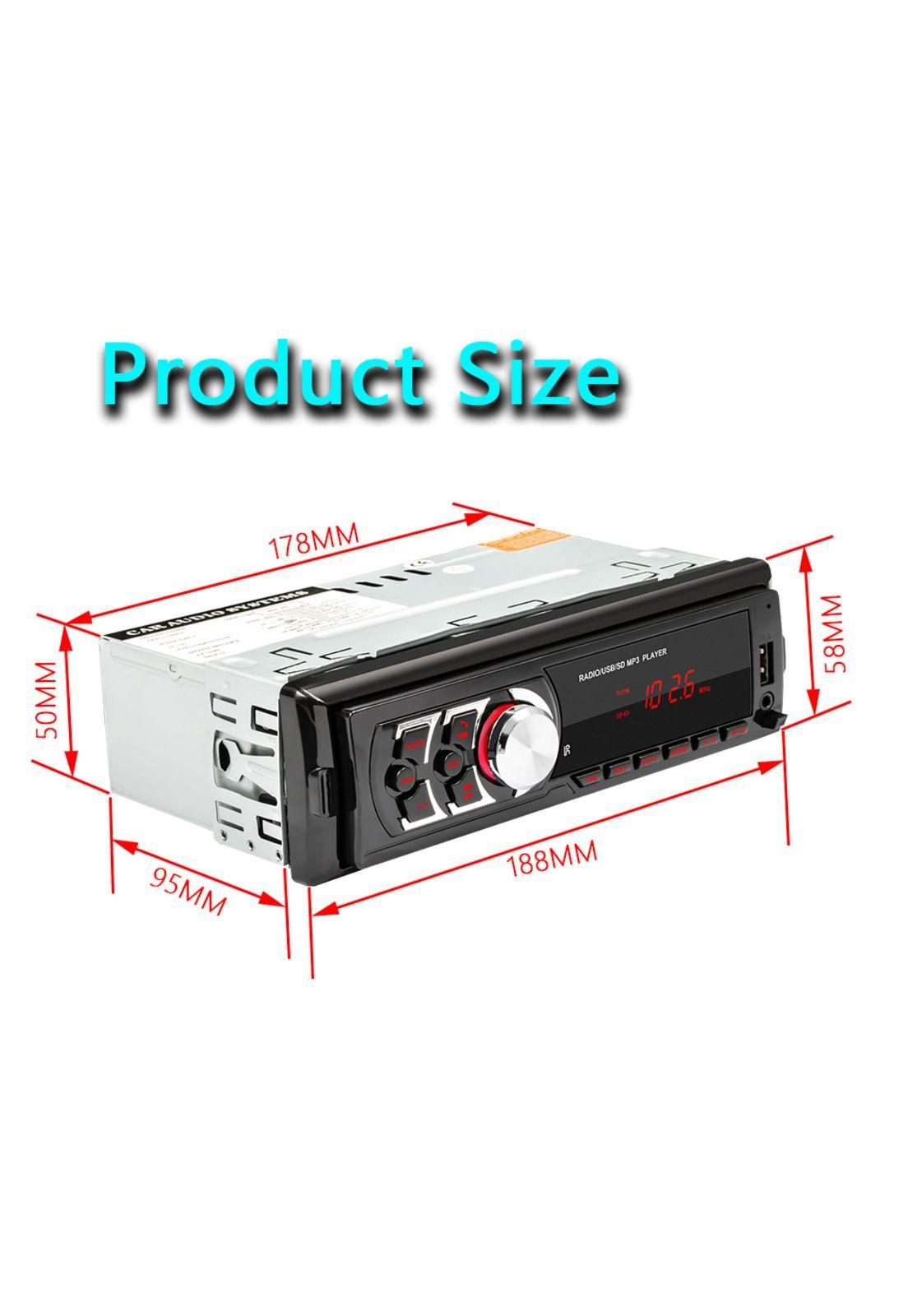 Radio Auto Panel Desmontable Bluetooth Mp3 Aux Usb-4