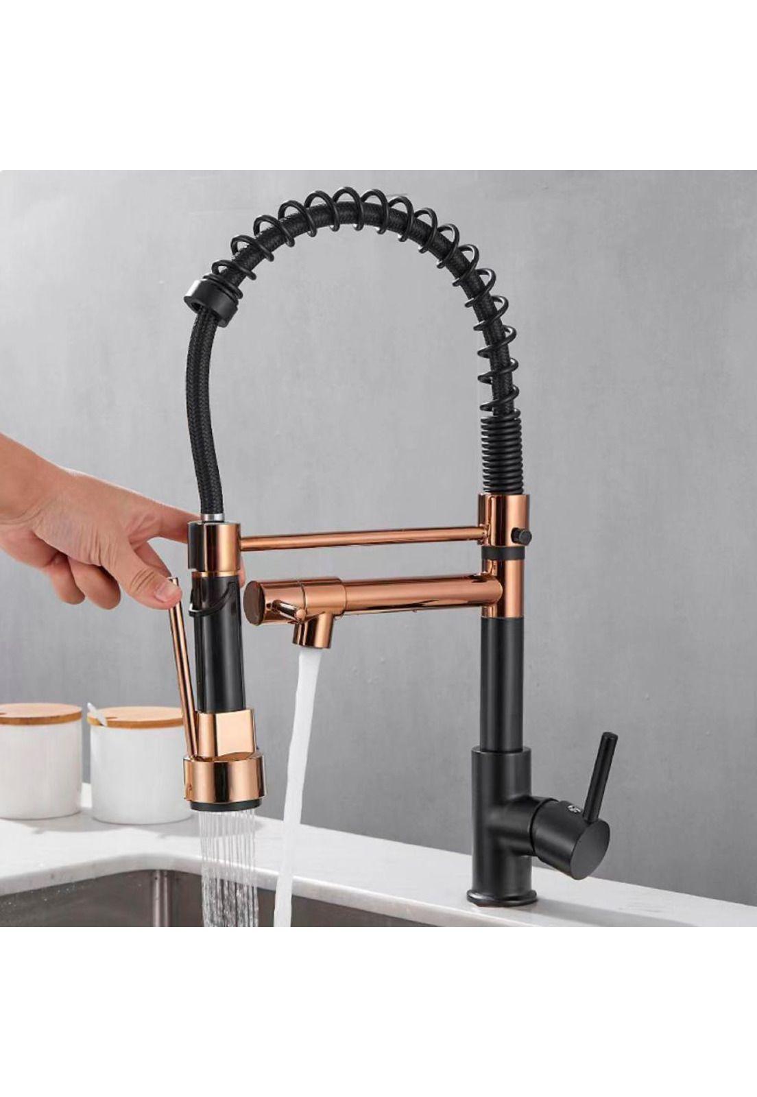 Grifo Llave Lavaplatos Monomando Cocina Extensible Triple-1