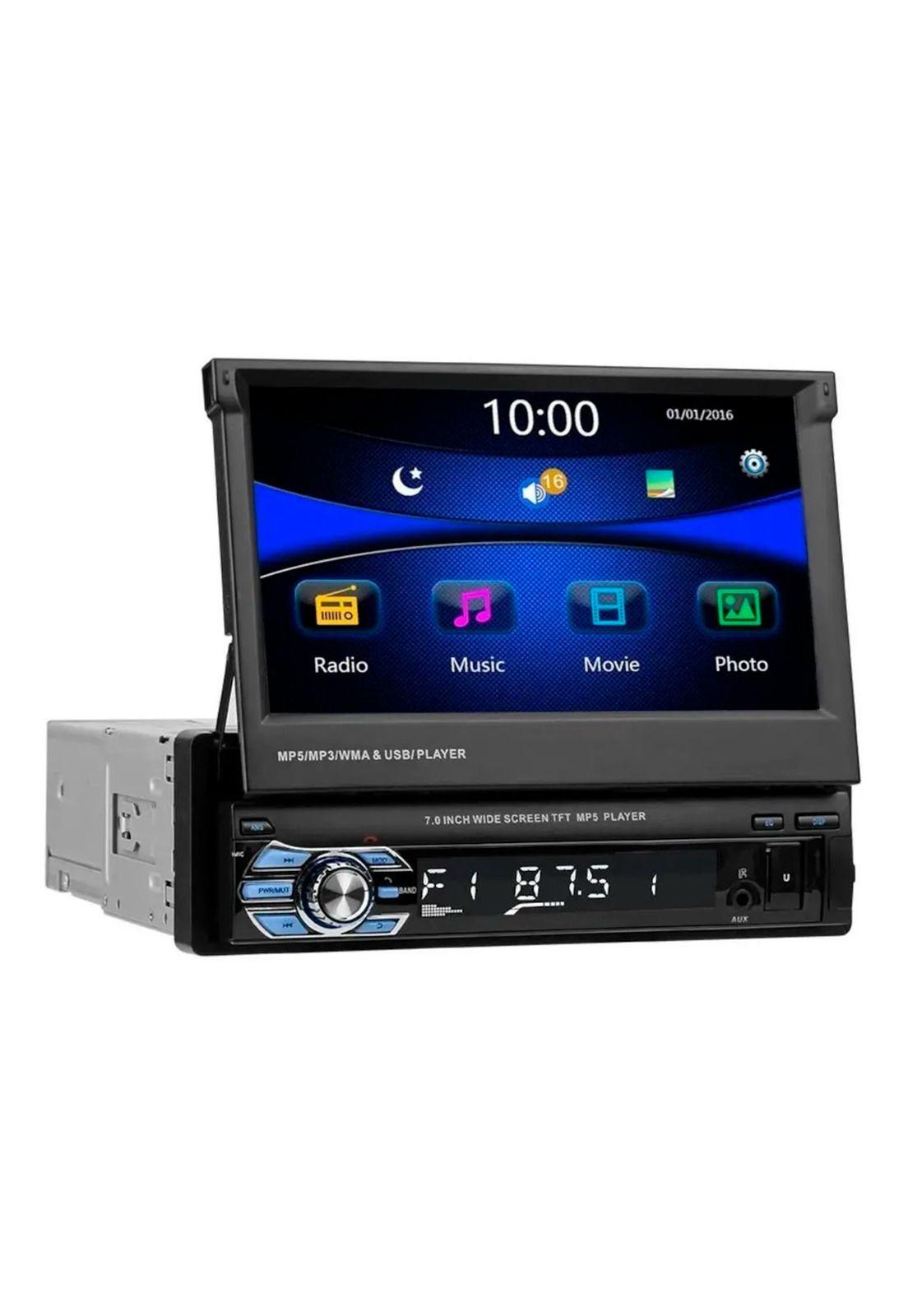 Radio Estéreo Con Pantalla Retractable 7 Pulgadas 1 Din Mp5-0