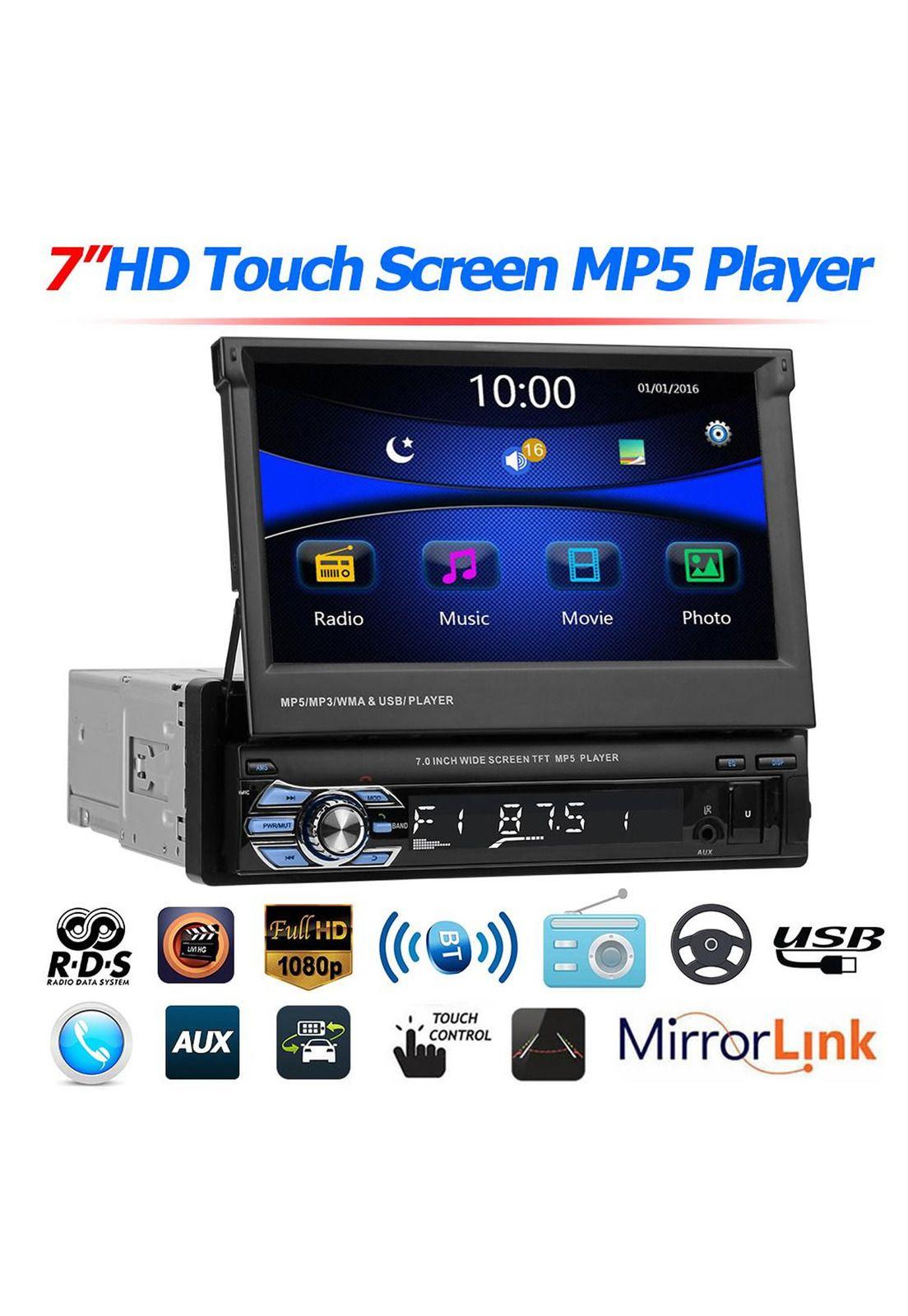 Radio Estéreo Con Pantalla Retractable 7 Pulgadas 1 Din Mp5-1