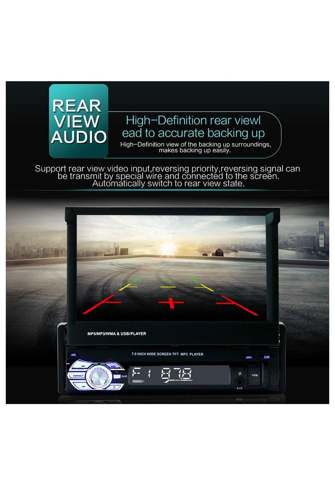 Radio Estéreo Con Pantalla Retractable 7 Pulgadas 1 Din Mp5-6