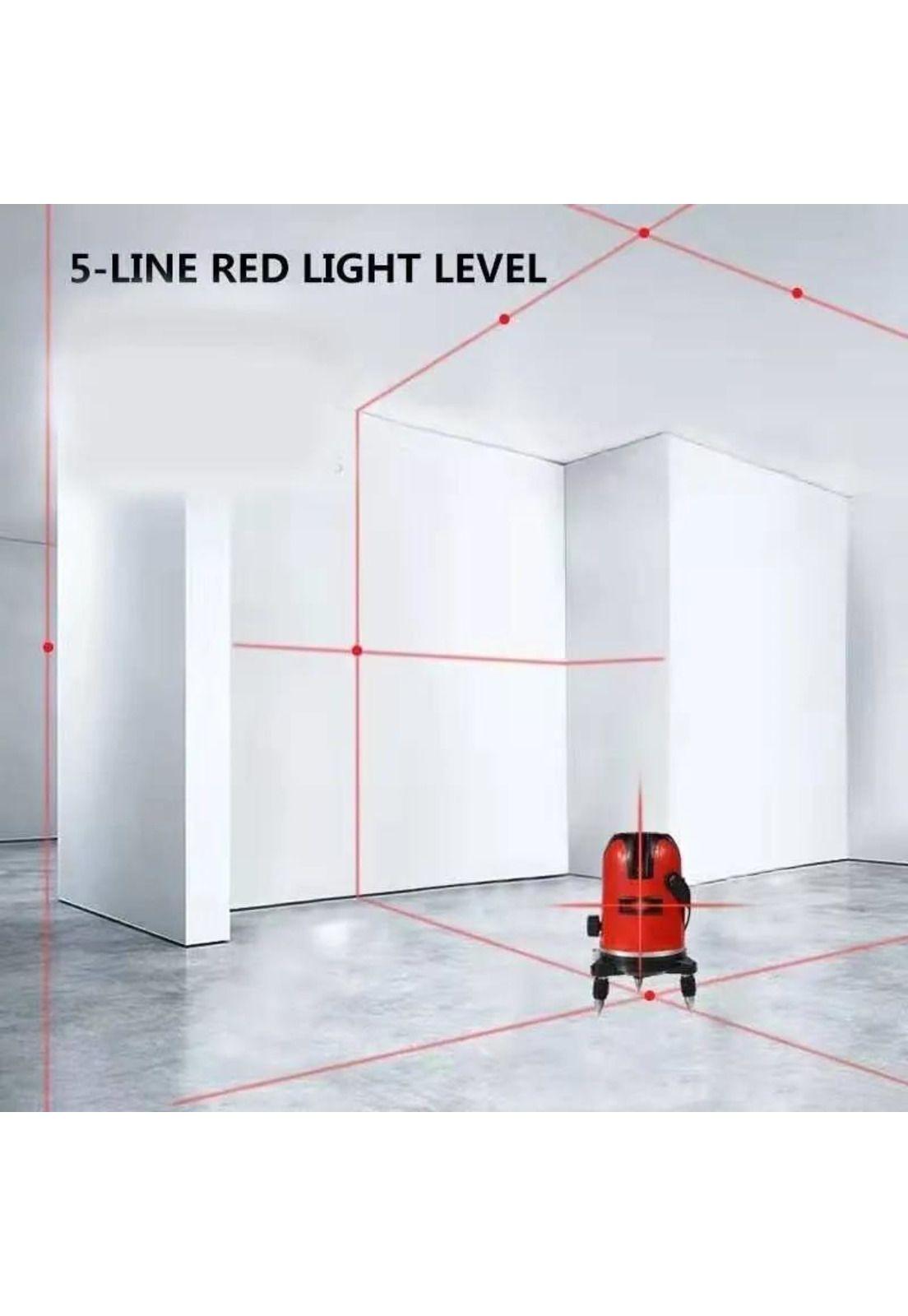 Nivel Laser Autonivelación 5 Líneas Roja 360 Grados-1