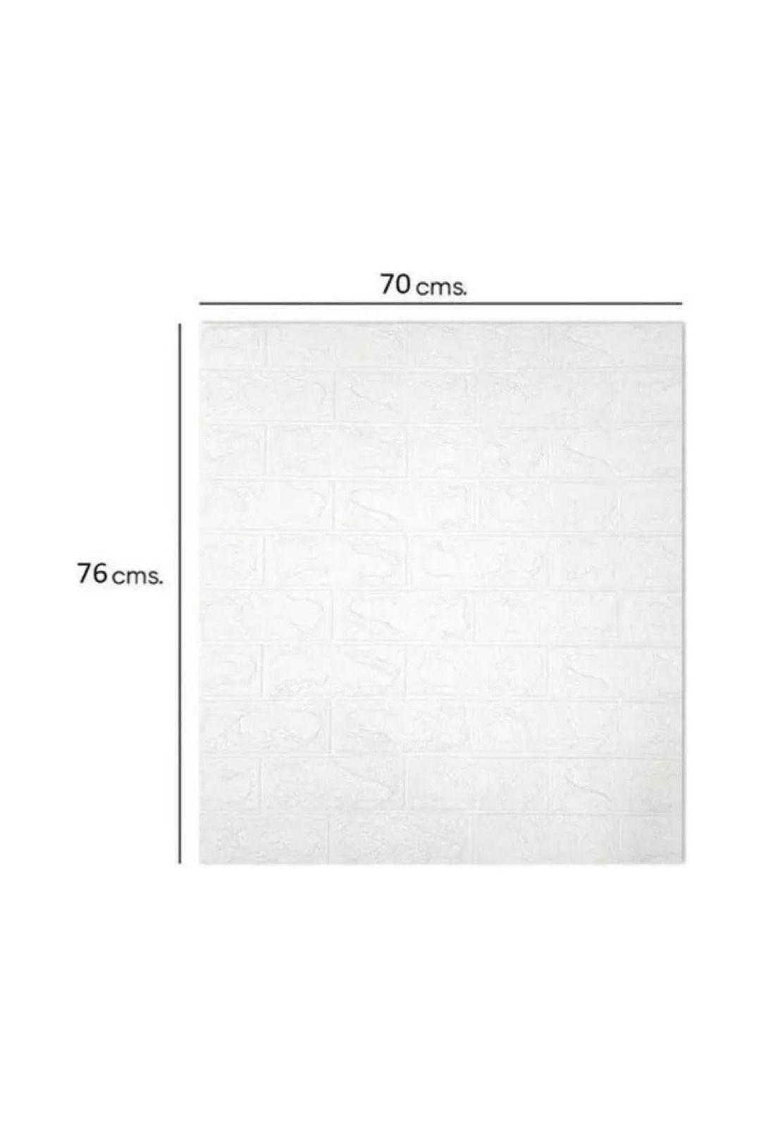 Pack 10 Lamina Papel Mural Autoadhesivo 3D Ladrillo 70x77-2