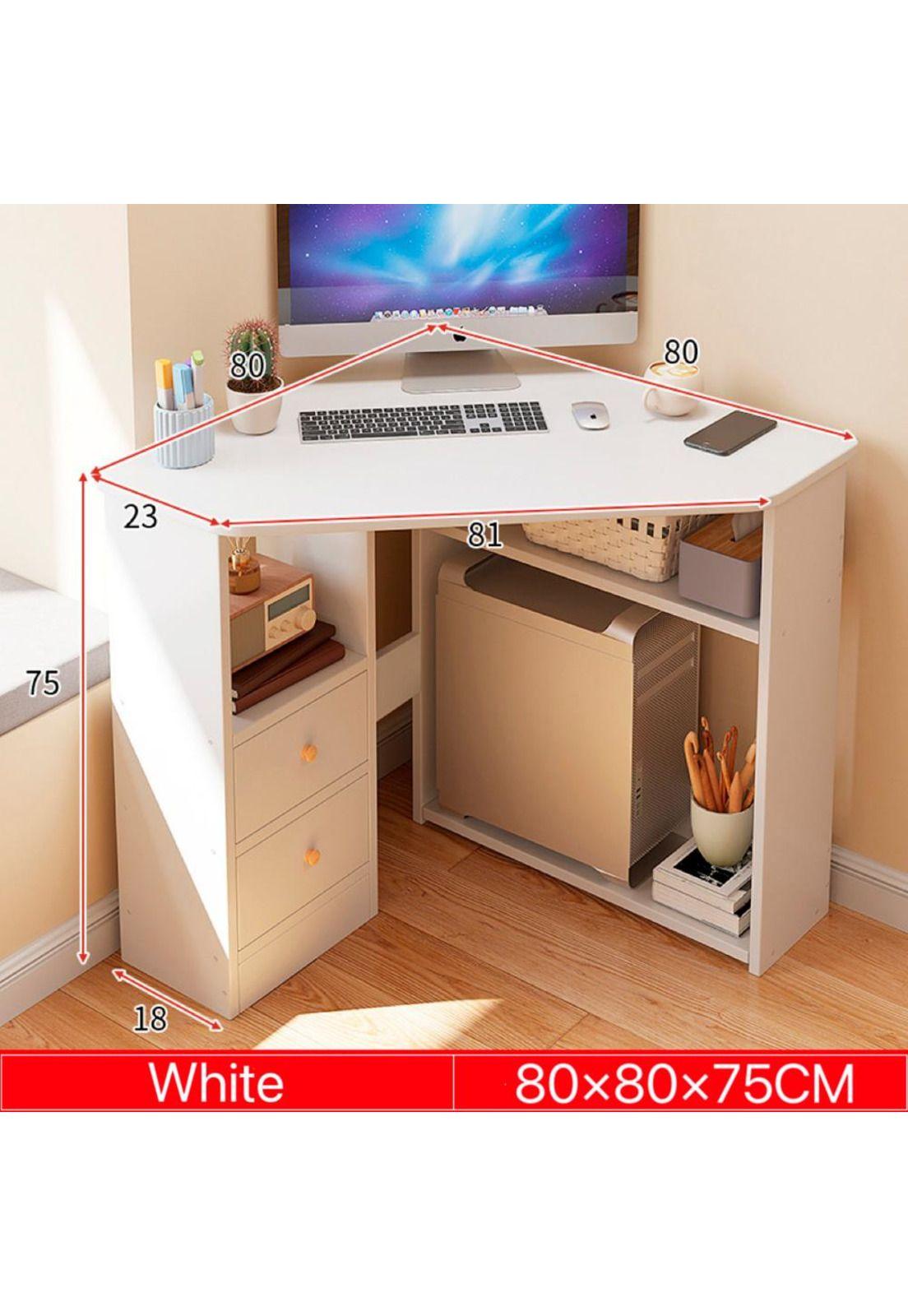 Escritorio esquinero 80x80cm blanco Chic Home-3