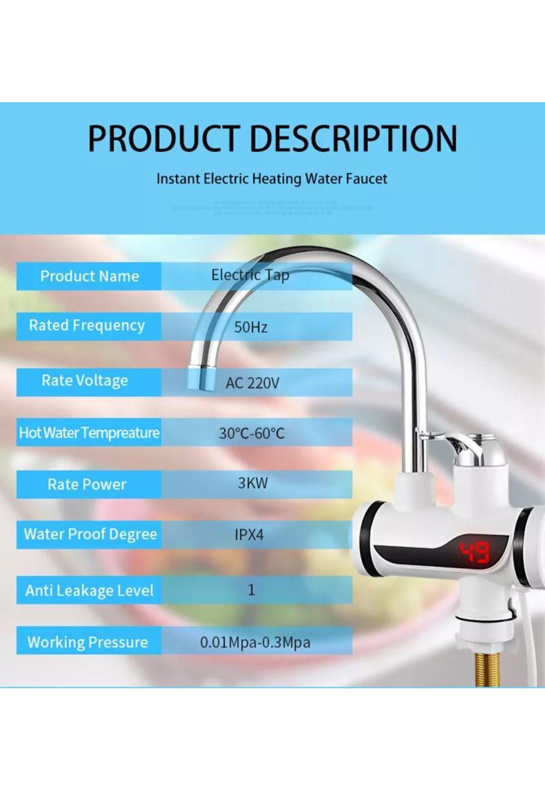 Llave lavaplatos eléctrica - Agua Caliente-3