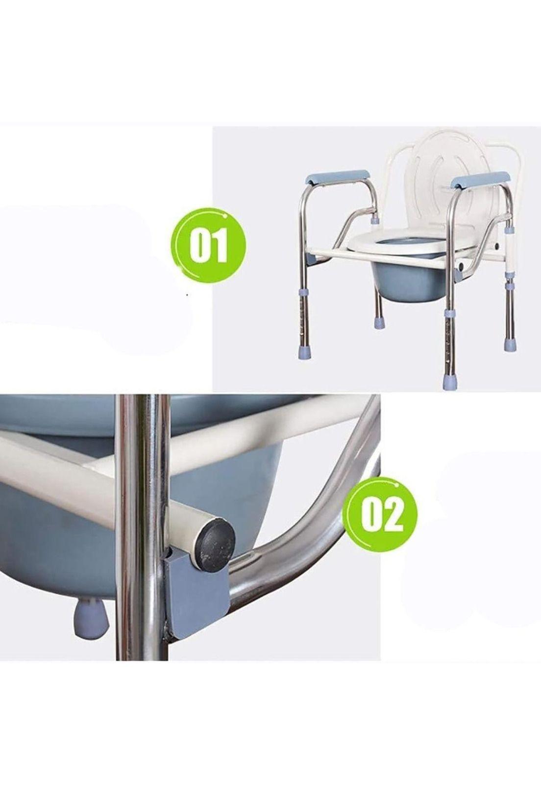 Baño Inodoro W.c Portátil Plegable Silla Ducha-4