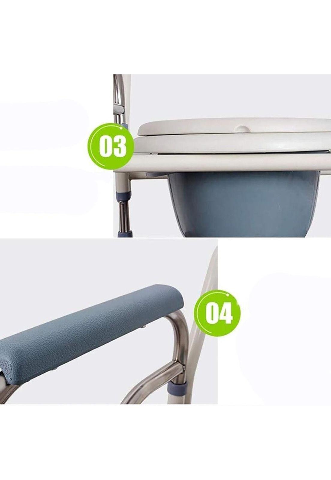 Baño Inodoro W.c Portátil Plegable Silla Ducha-5