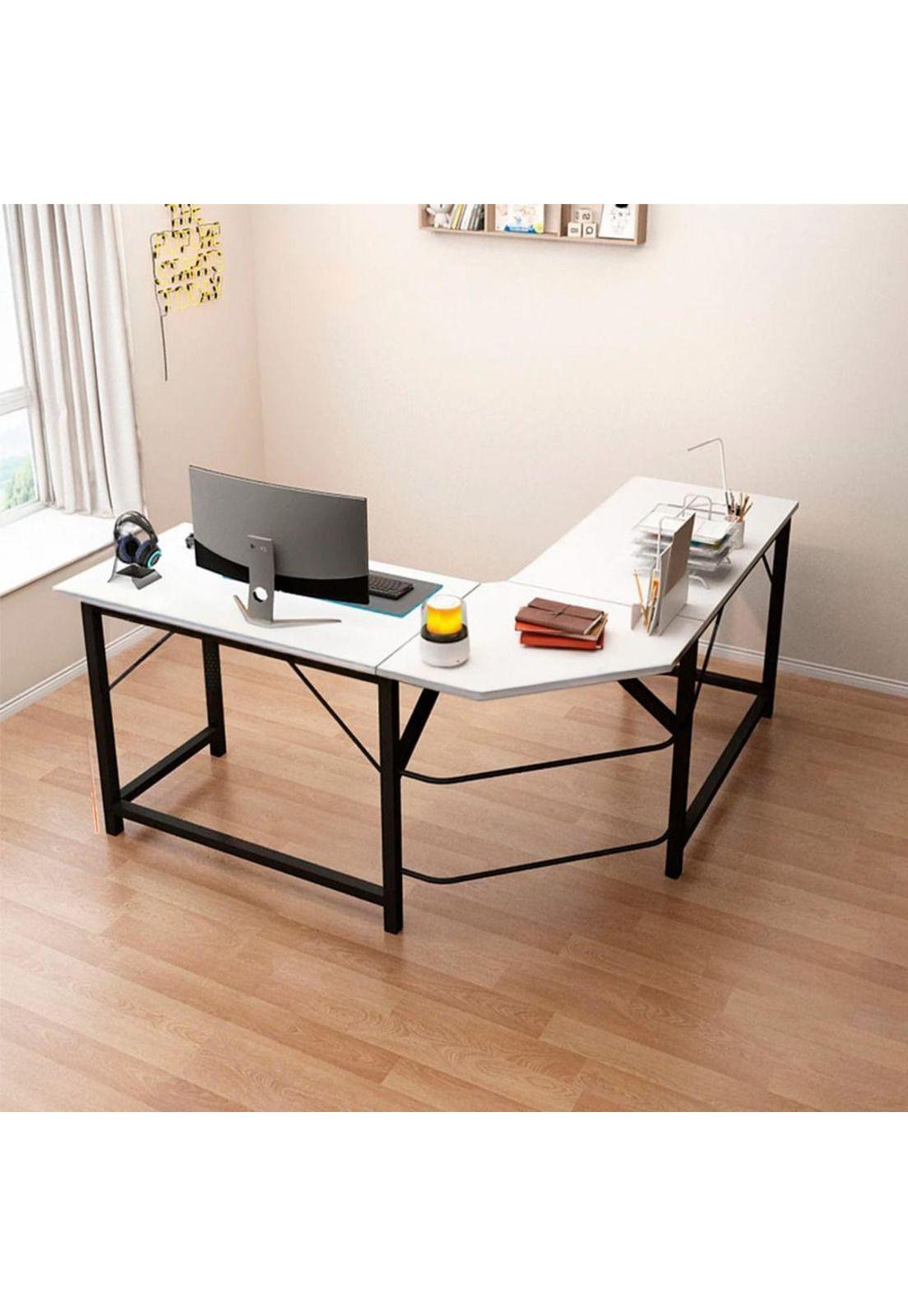 Escritorio en L para Oficina 150x115x75cm Chic Home Moderno y Amplio-3