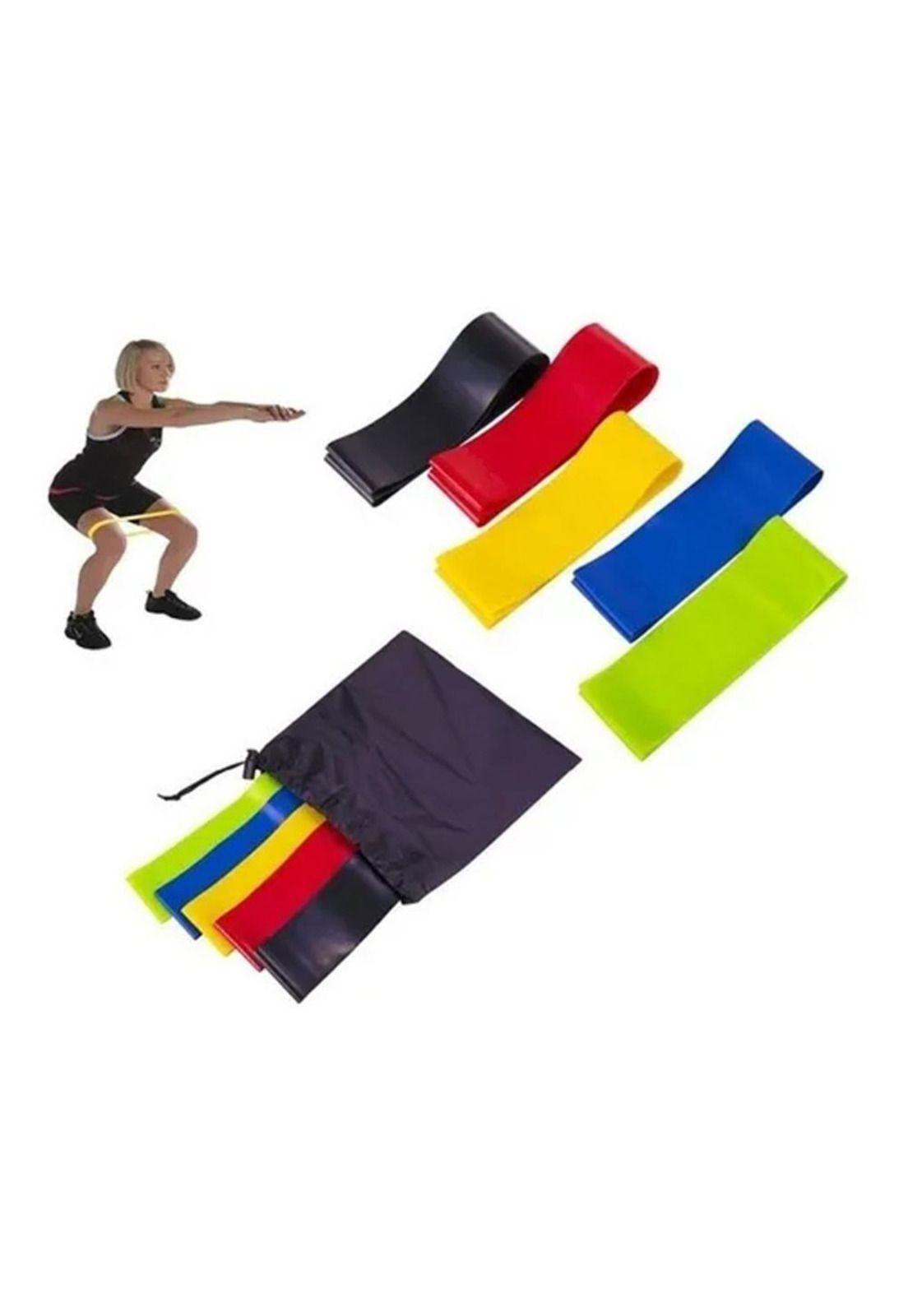 Set 5 Bandas Elásticas Resistencia Entrenamiento Ejercicio Boost Fitness-0