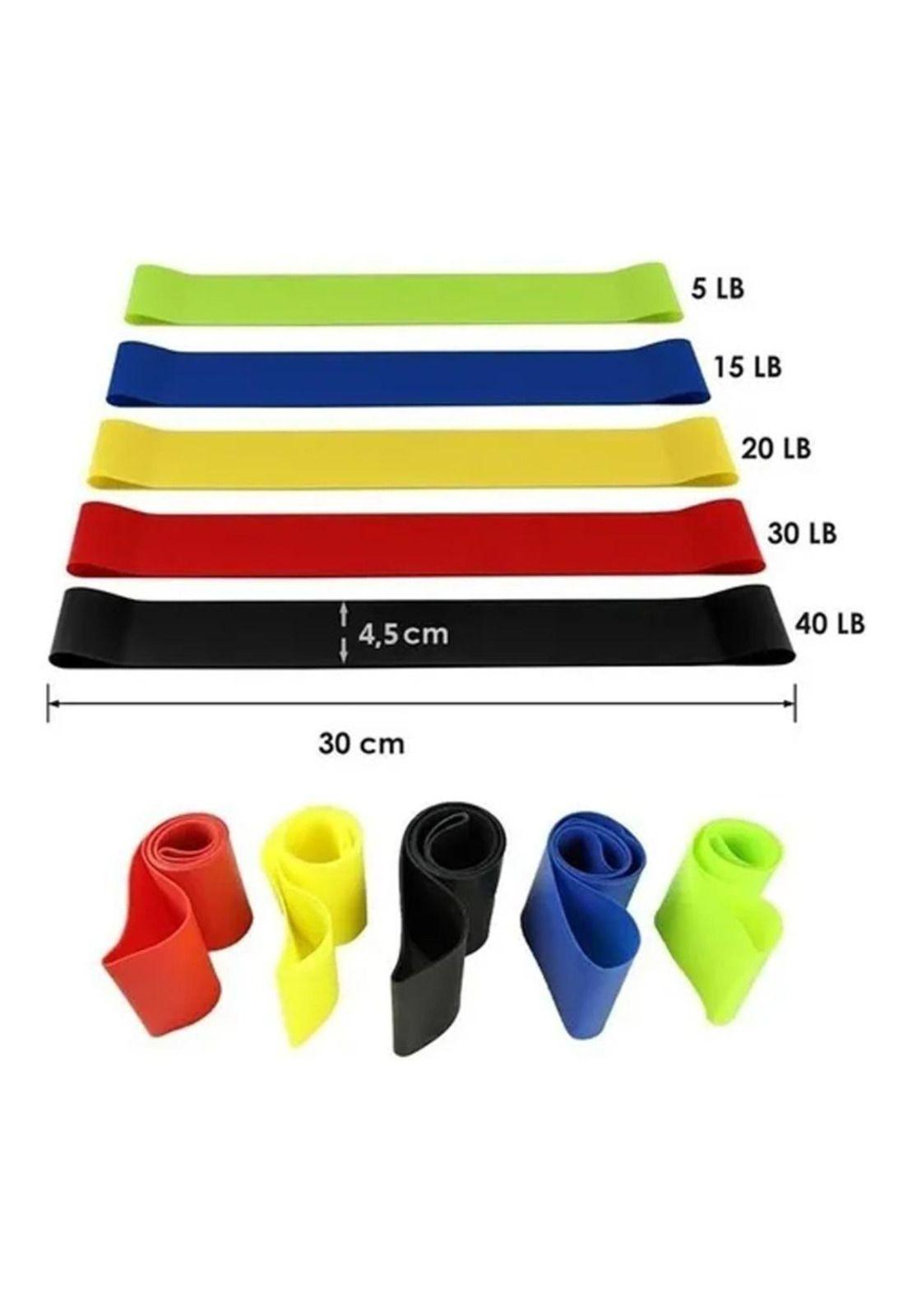 Set 5 Bandas Elásticas Resistencia Entrenamiento Ejercicio Boost Fitness-1