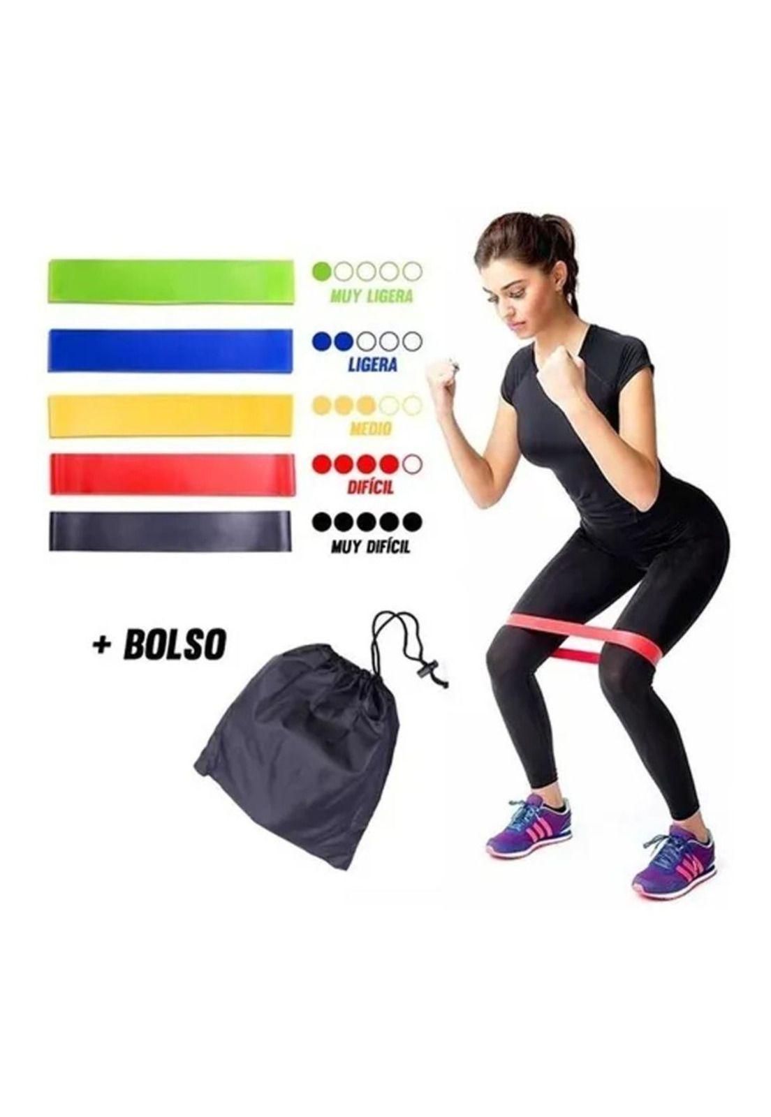 Set 5 Bandas Elásticas Resistencia Entrenamiento Ejercicio Boost Fitness-2