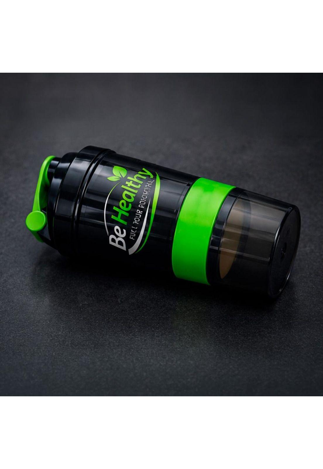 Vaso Shaker de Proteína 3 en 1  de 550 ml con Compartimientos Be Healthy-3