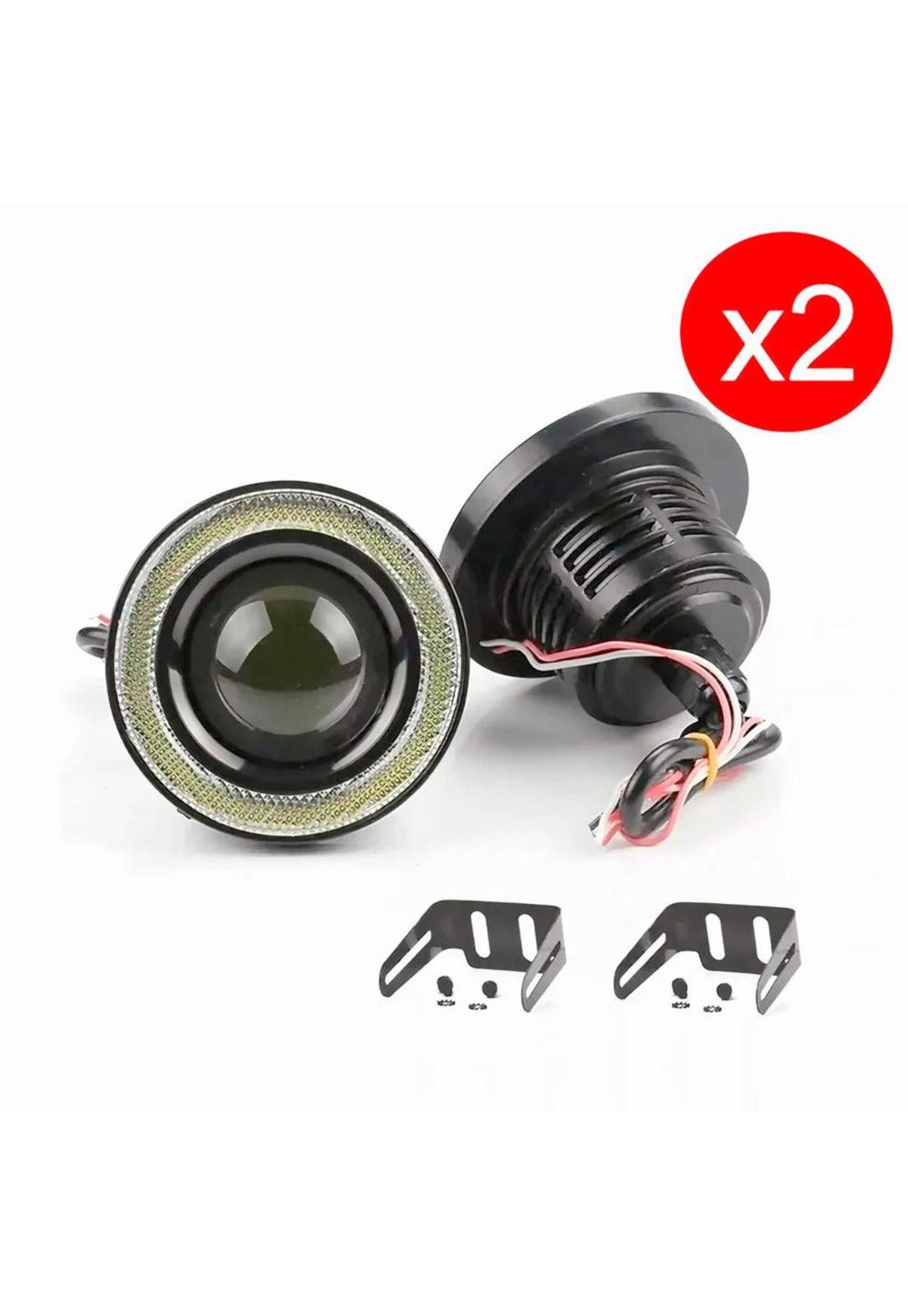 Pack 2 Focos Neblineros Led Ojos De Ángel Rgb + Control-0