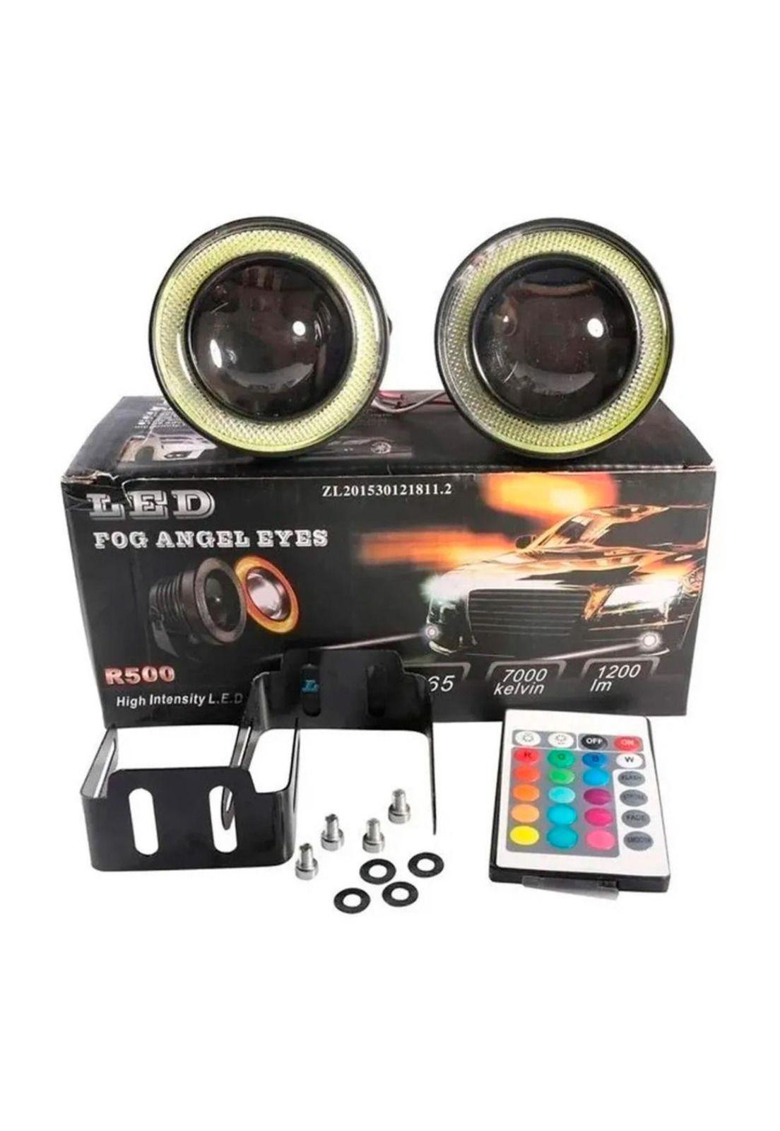 Pack 2 Focos Neblineros Led Ojos De Ángel Rgb + Control-1