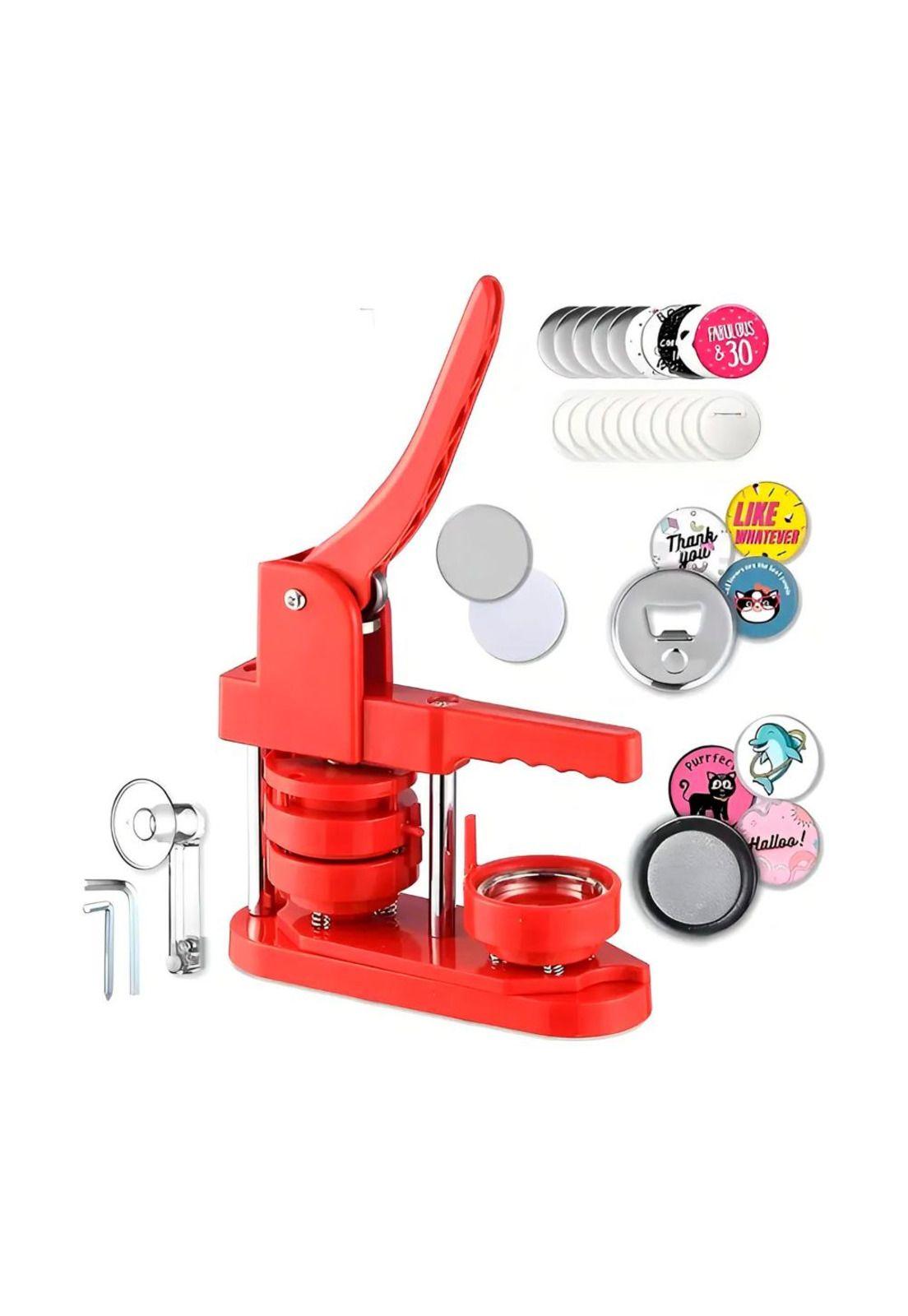 Maquina de Chapitas + Prensa matriz De 58mm + 100 Chapitas + cortador-3