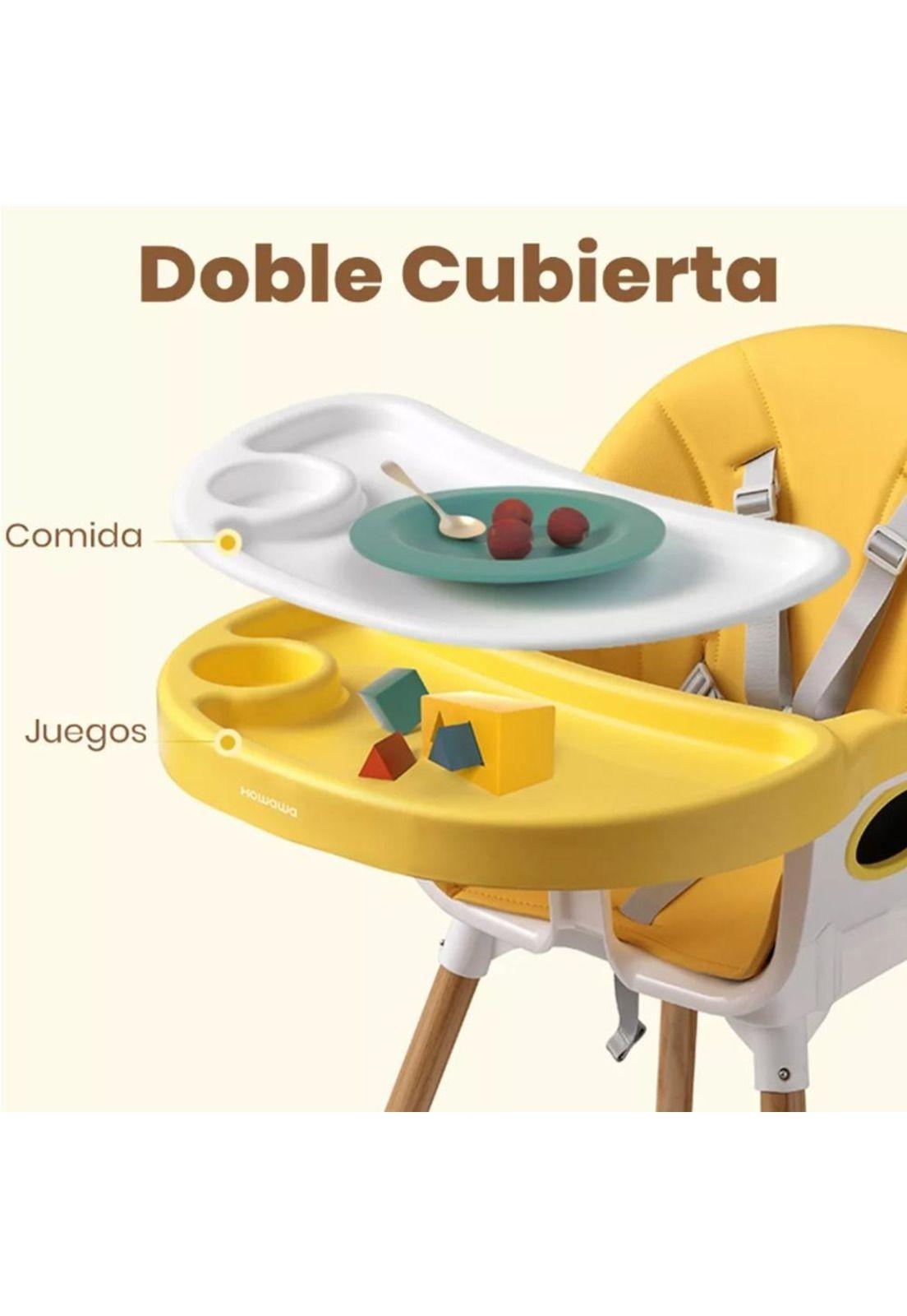 Silla De Comer 2 Alturas Cubiertas Cambiables Y Cinturón Seg-4