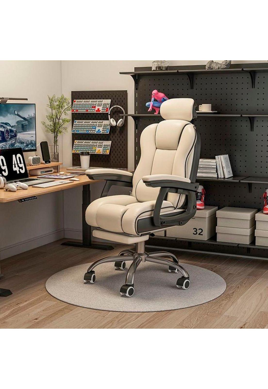 Silla gerencial apoyo lumbar y pies reclinable ChicHome-4