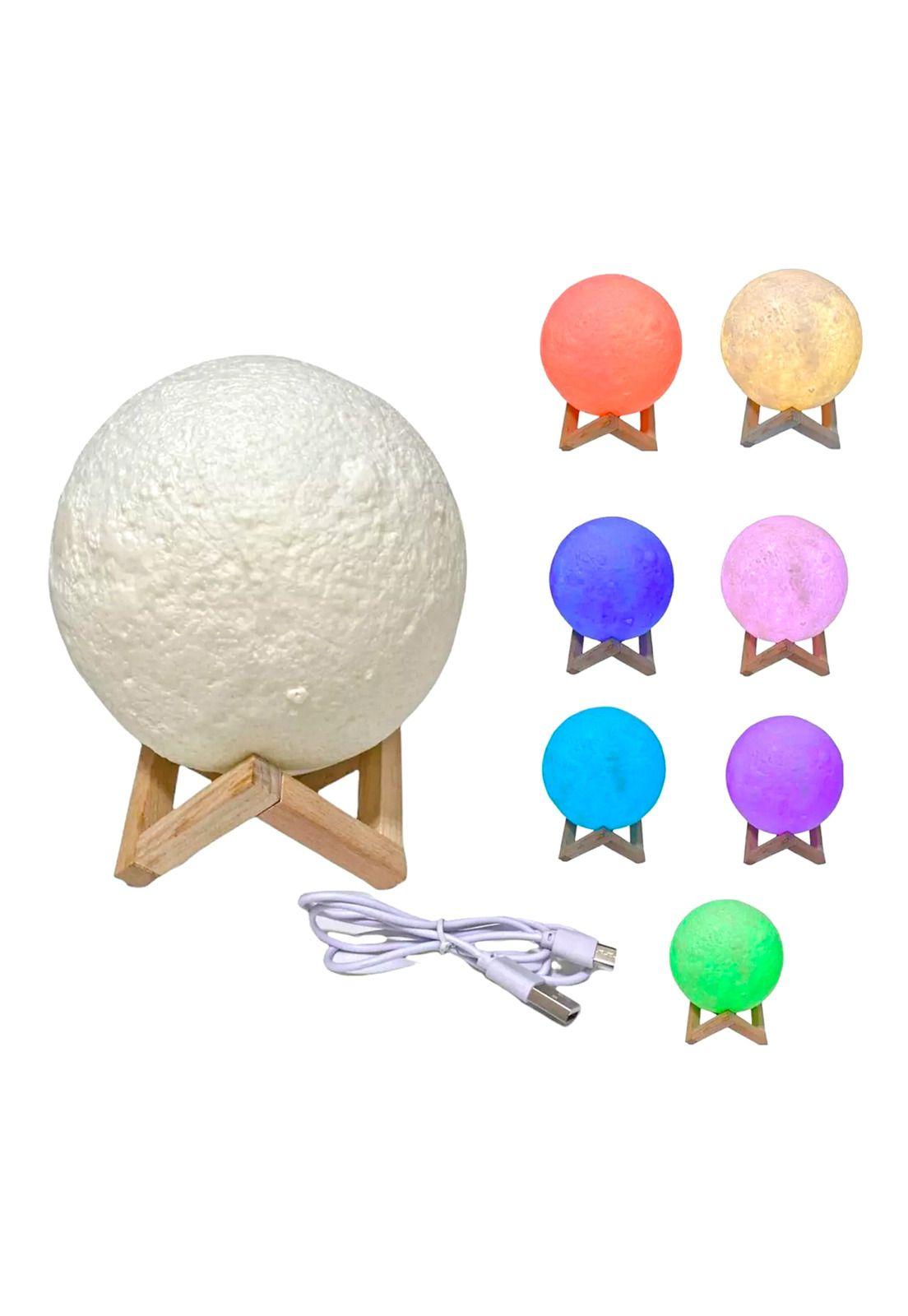 Lámpara luna escritorio 3D USB recargable 15cm-0