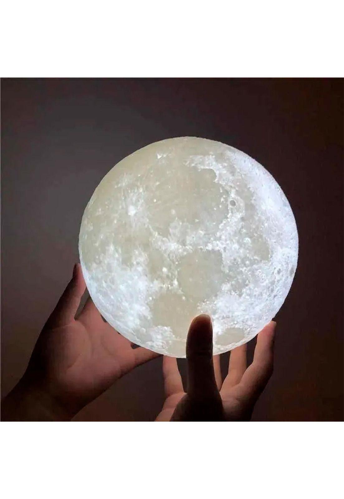 Lámpara luna escritorio 3D USB recargable 15cm-2