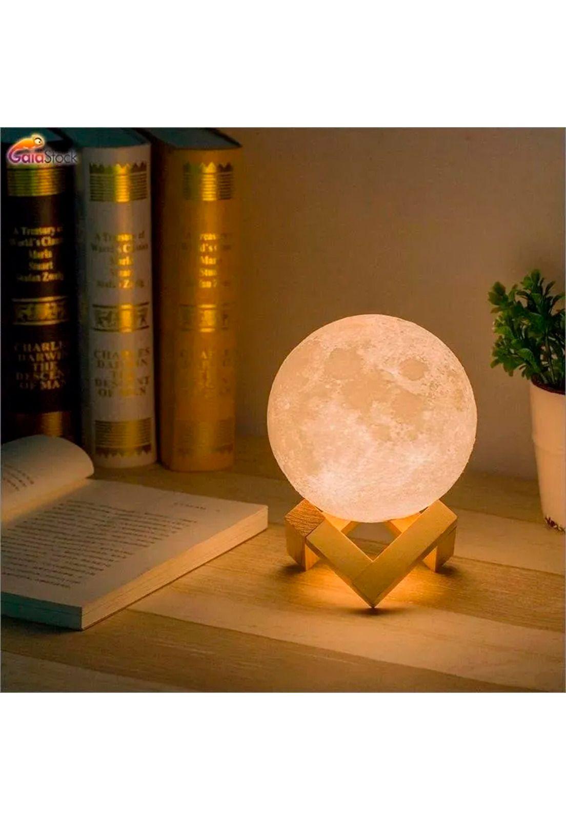 Lámpara luna escritorio 3D USB recargable 15cm-3