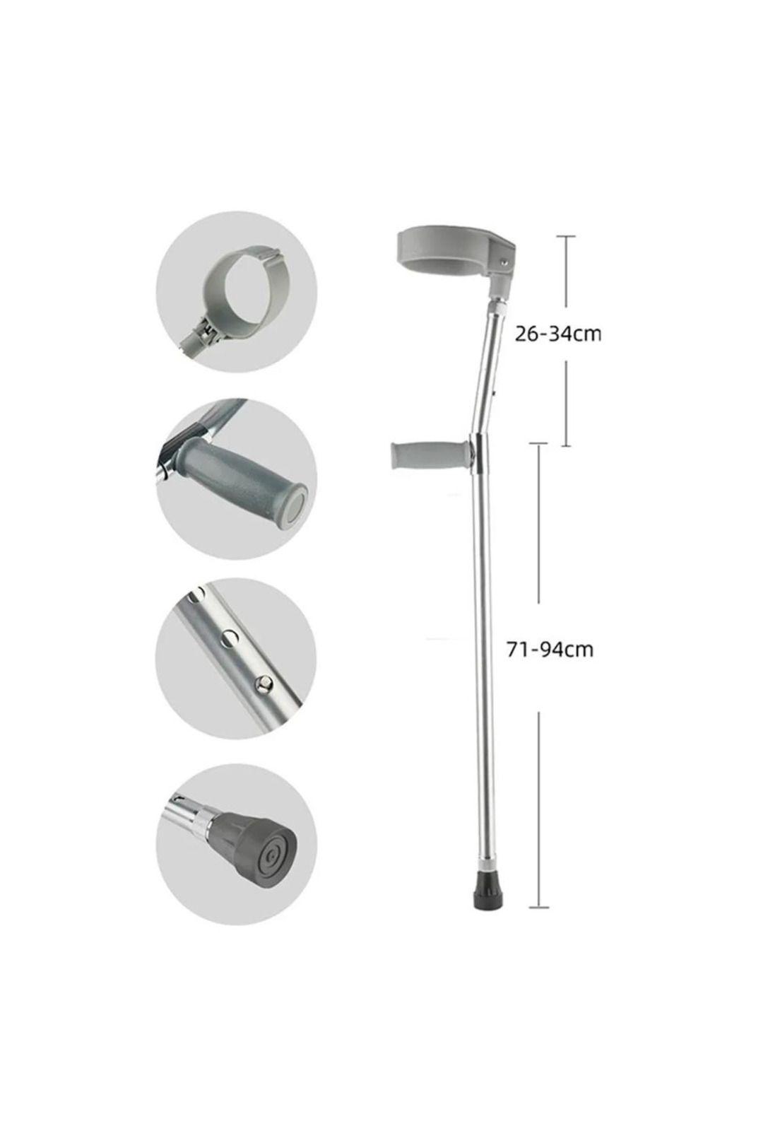 Bastón Canadiense Codera Móvil Ajustable Extensible Aluminio-4