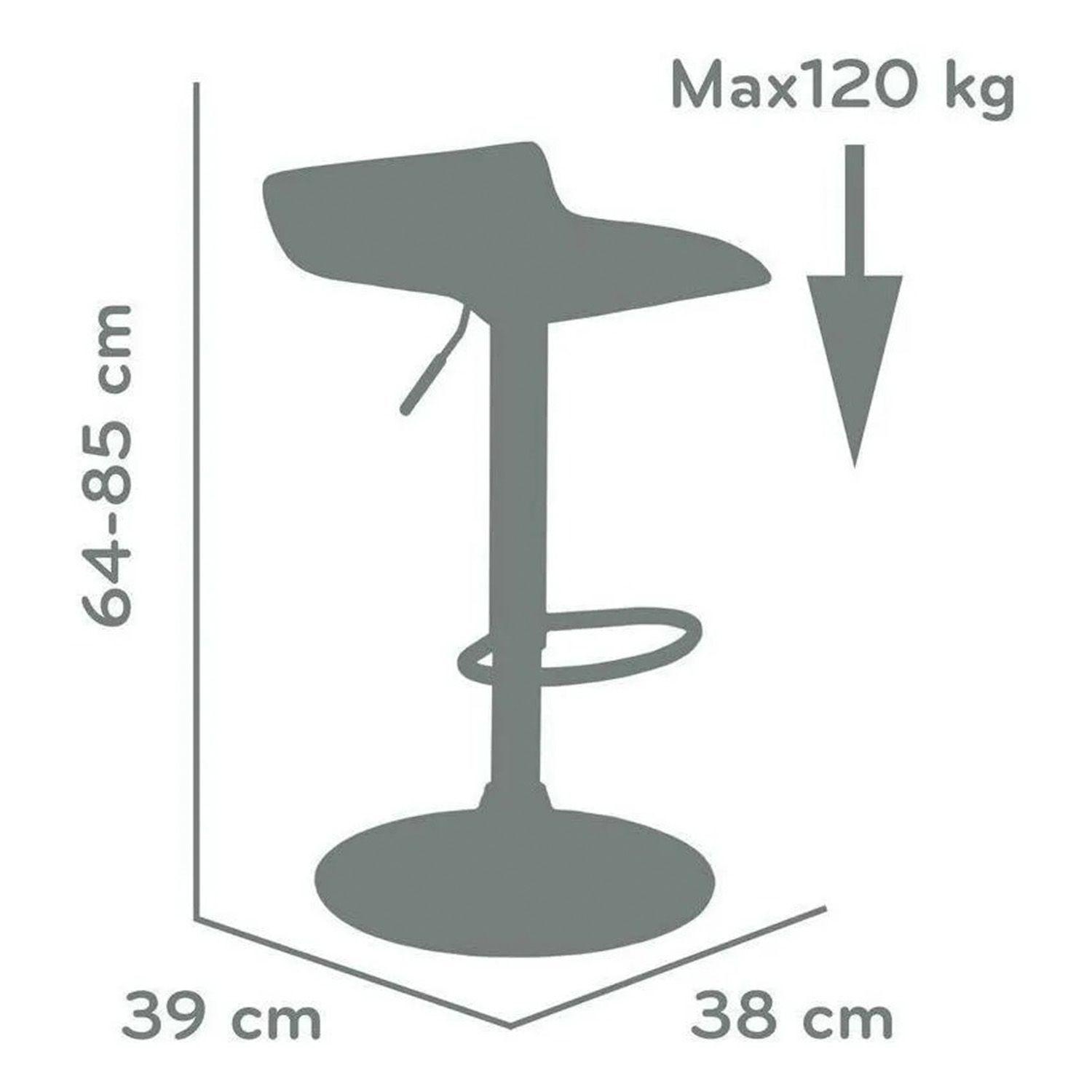 Pack X2 Silla Piso Bar Taburete Ecocuero Colores-3
