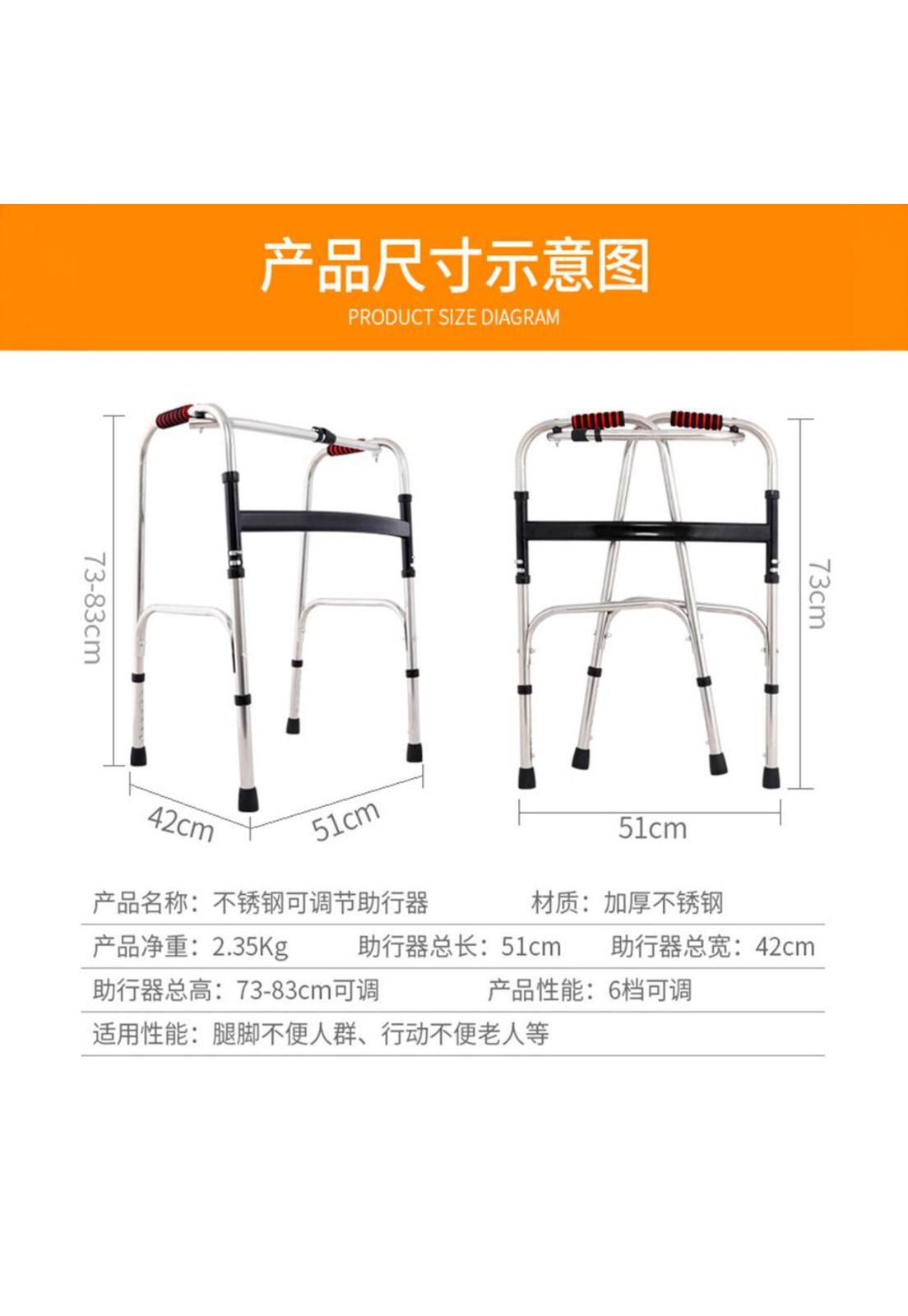 Andador articulado y Plegable para adulto mayor-3