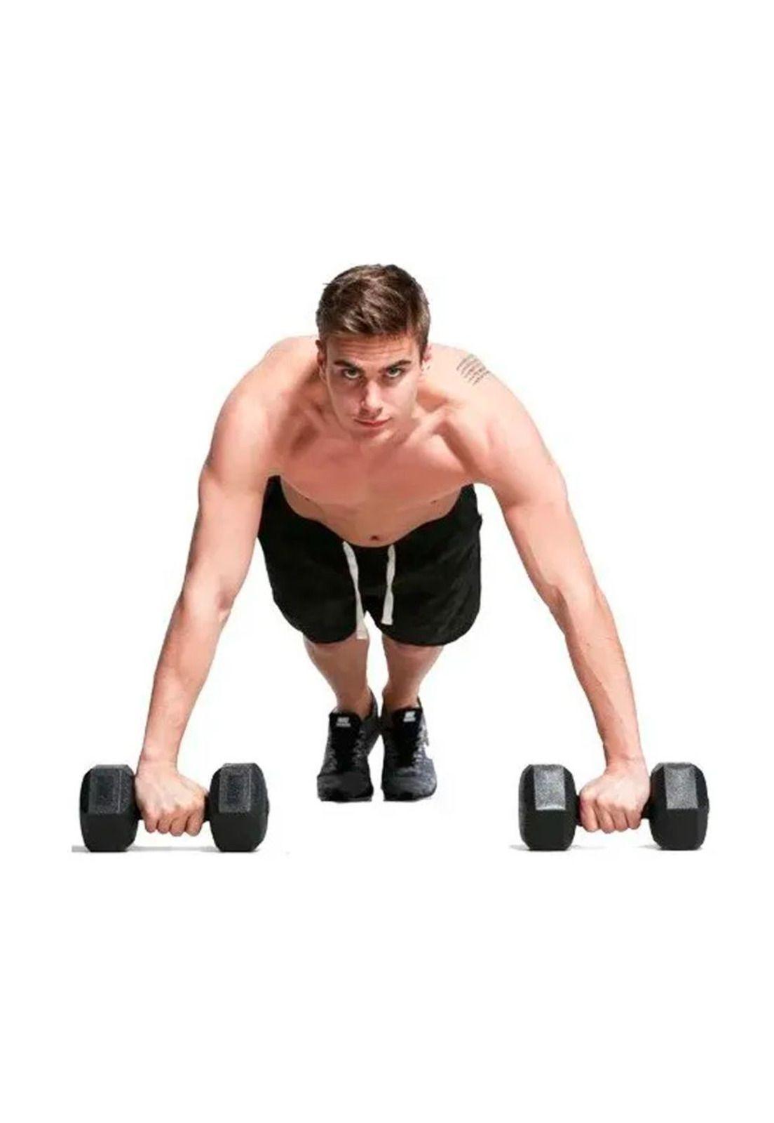 Par Mancuernas Hexagonales Caucho 7.5 Kg Boost Fitness-3