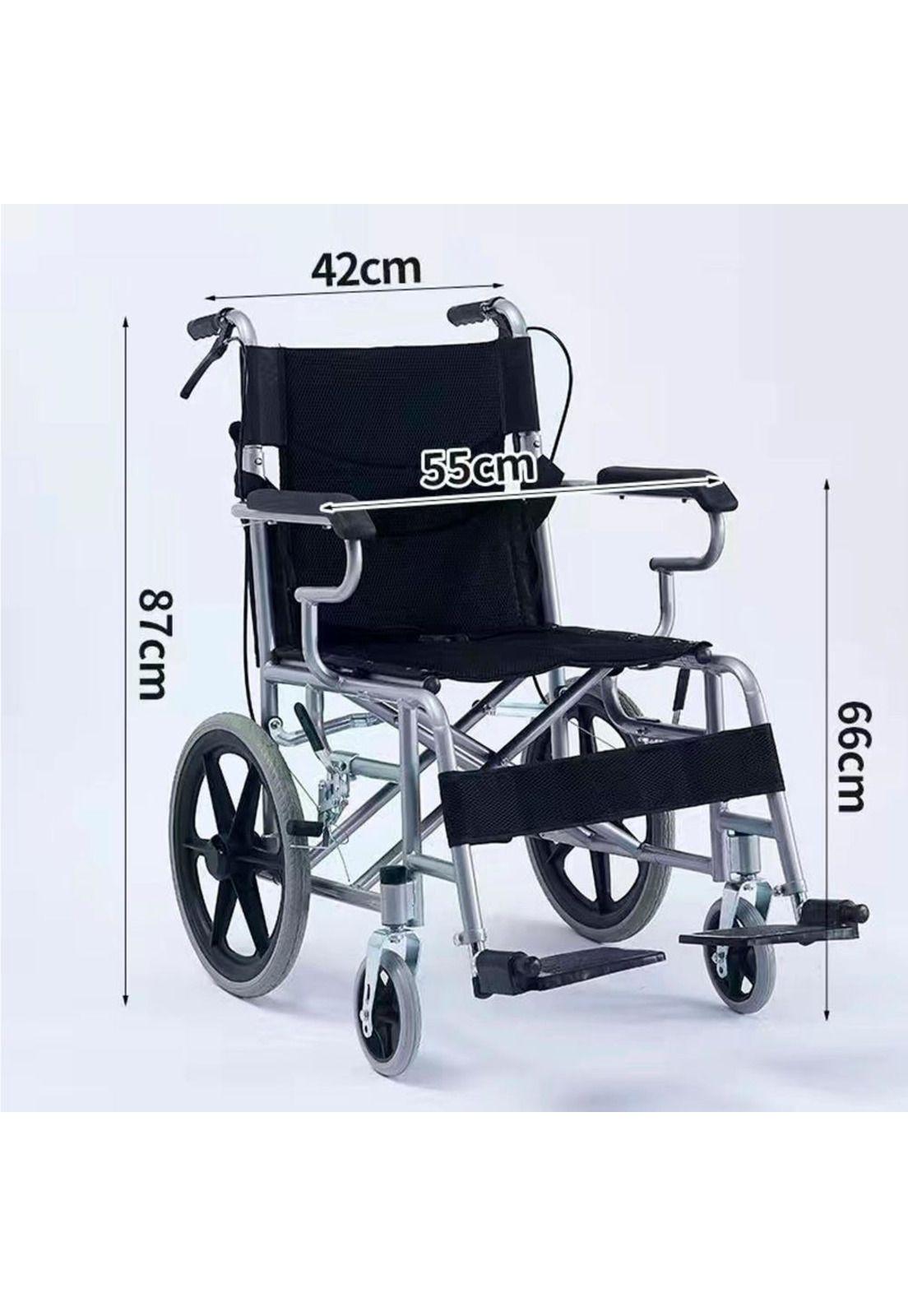Silla De Ruedas Geriátrica plegable c/frenos-3
