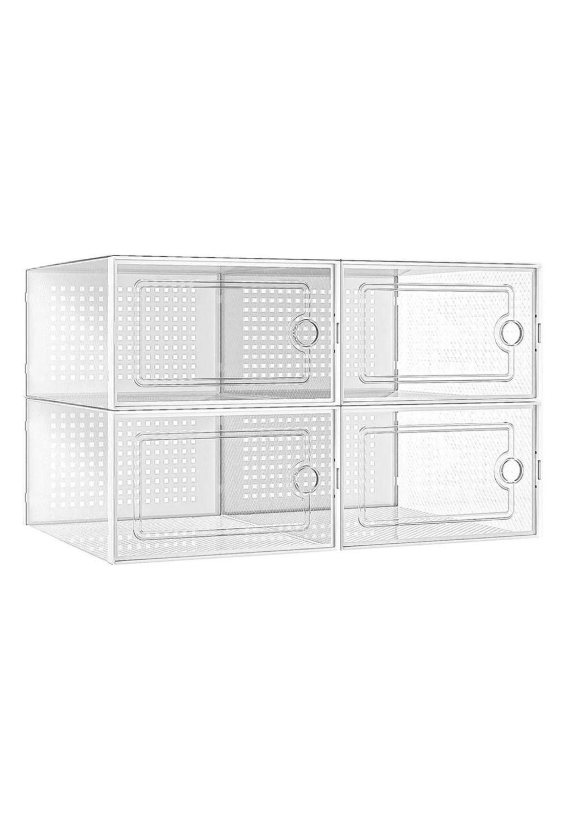 Caja Organizadora De Zapatos Set X4 Apilables-3