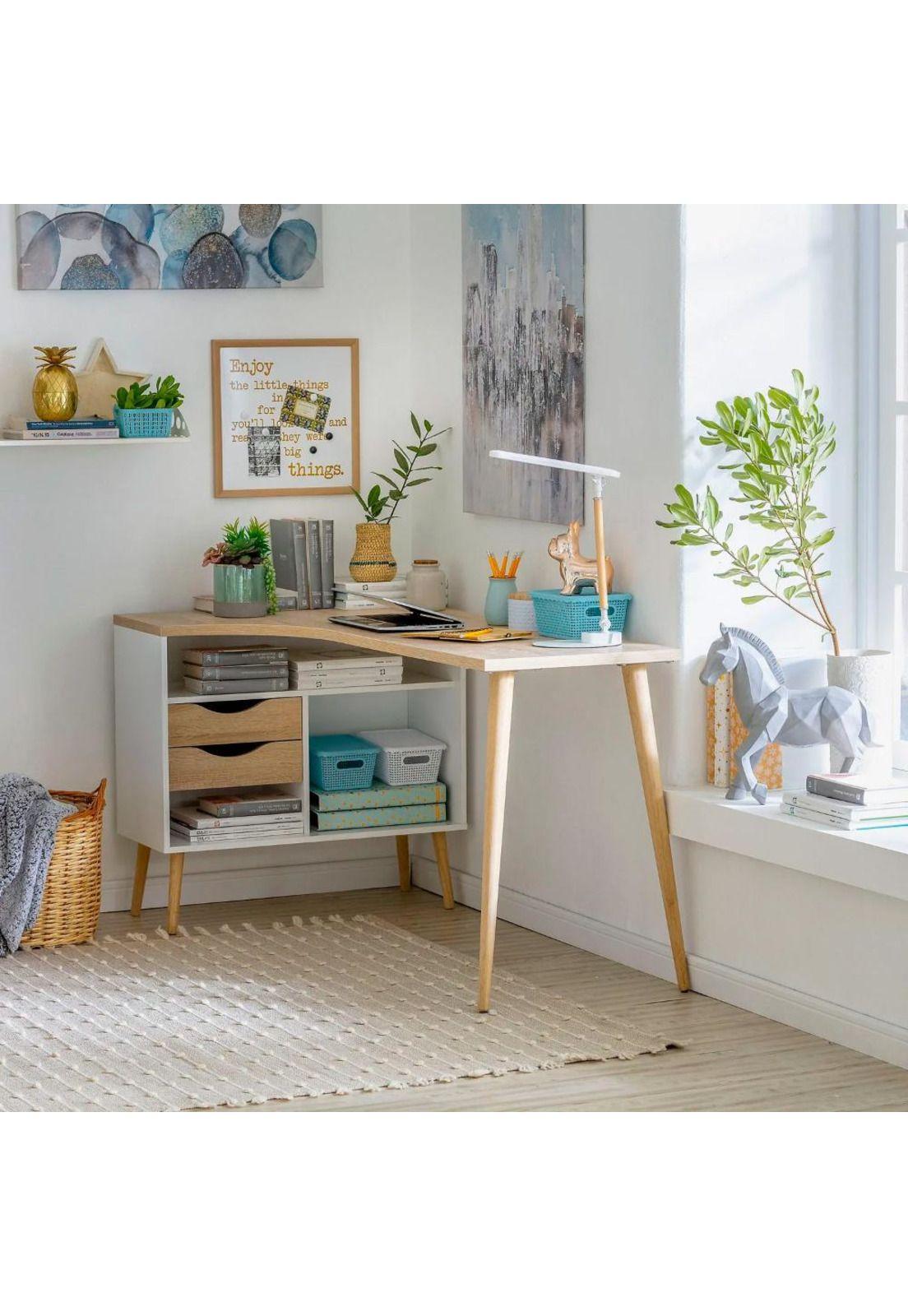 Escritorio en L cajones 145x81x75.8cm Chic Home-2