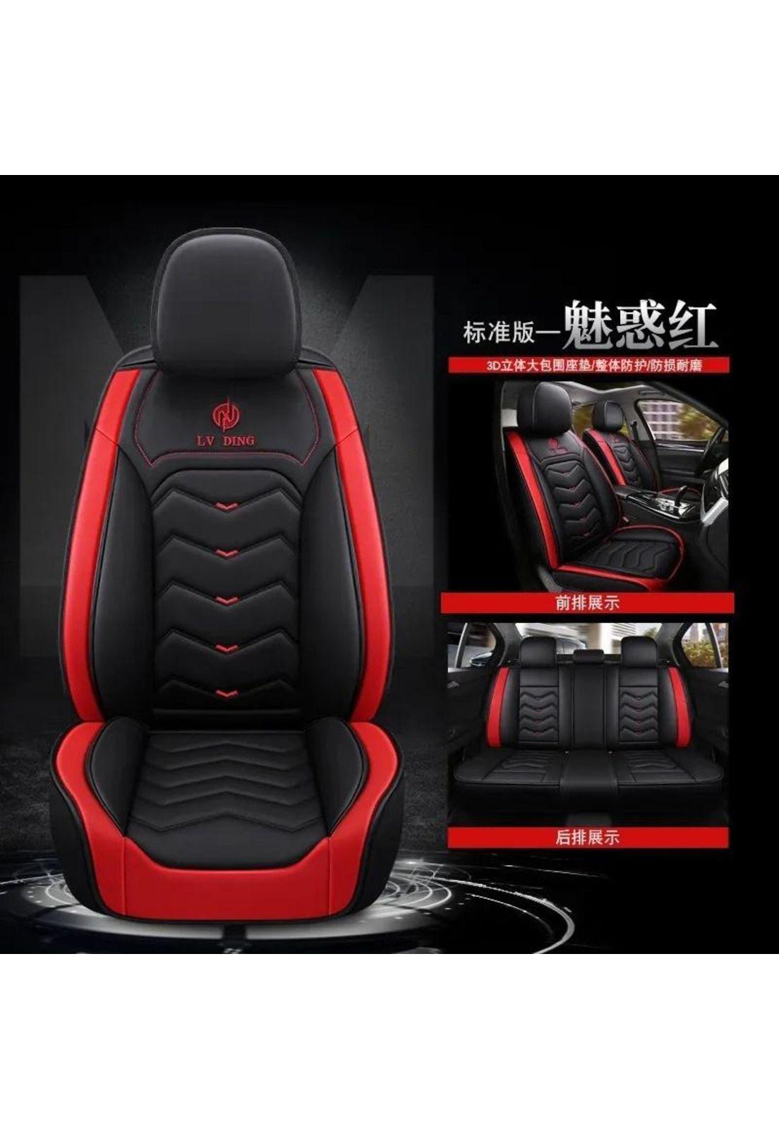 Kit Funda Cubre Asiento Cuero Auto Premium Luxury Almoadilla-3