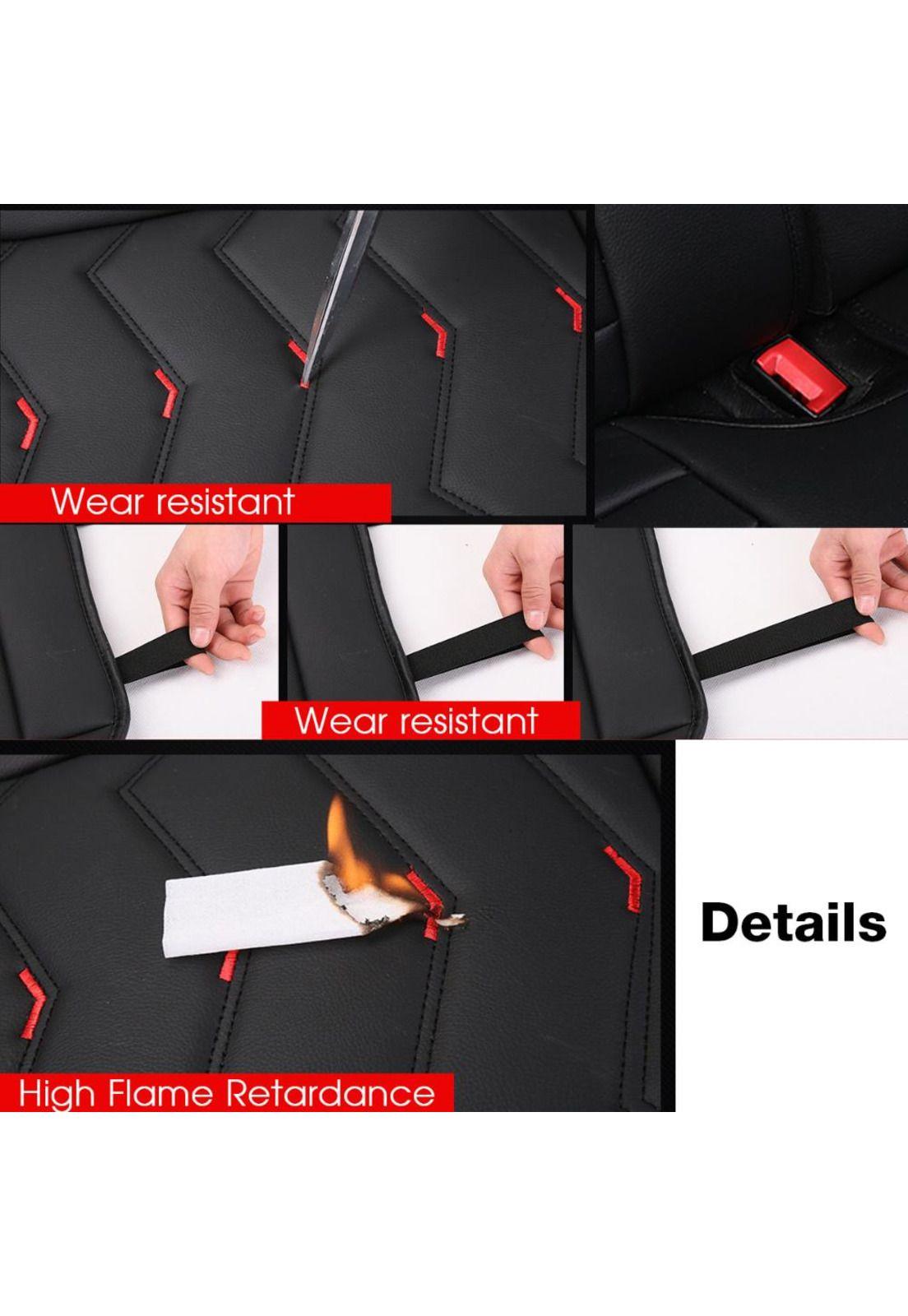 Kit Funda Cubre Asiento Cuero Auto Premium Luxury Almoadilla-7