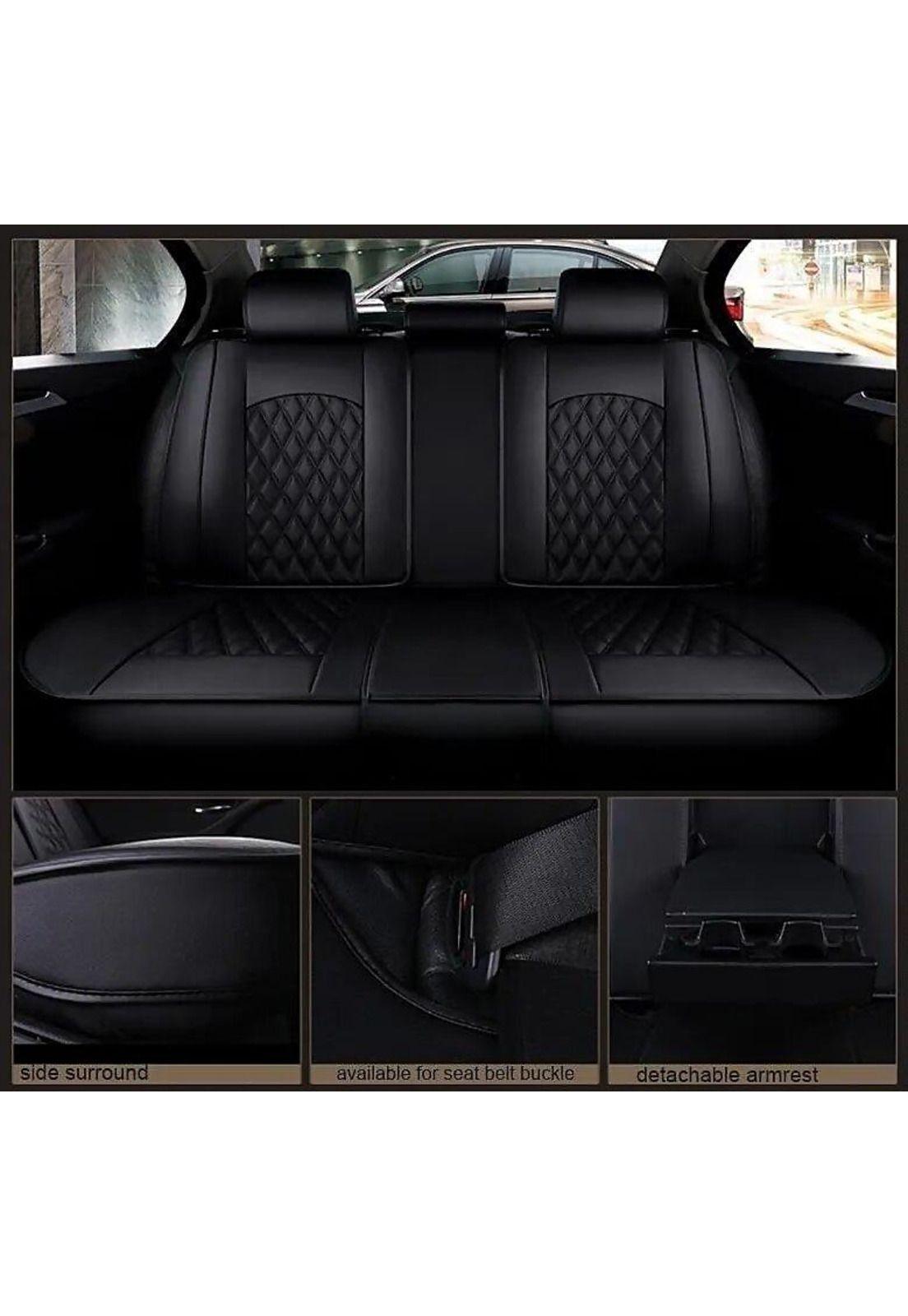 Kit Funda Cubre Asiento Volante Auto Premium Luxury Completo-6