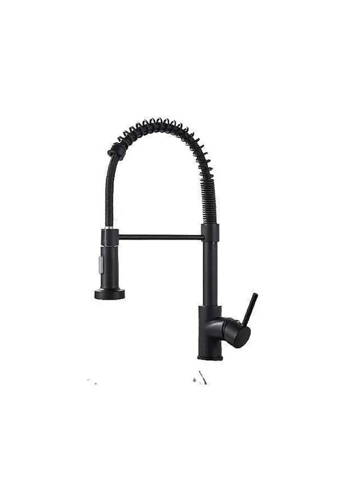 Llave Lavaplatos Negra Flexible ACERO INOXIDABLE GRIFO 360°-0