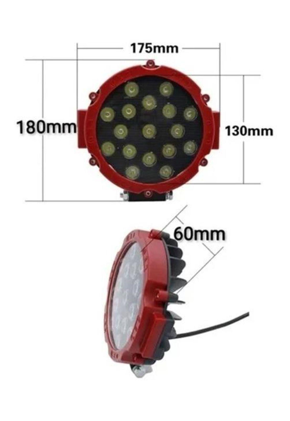 Luces Foco Neblinero Led 51w Redondo Off Road-2