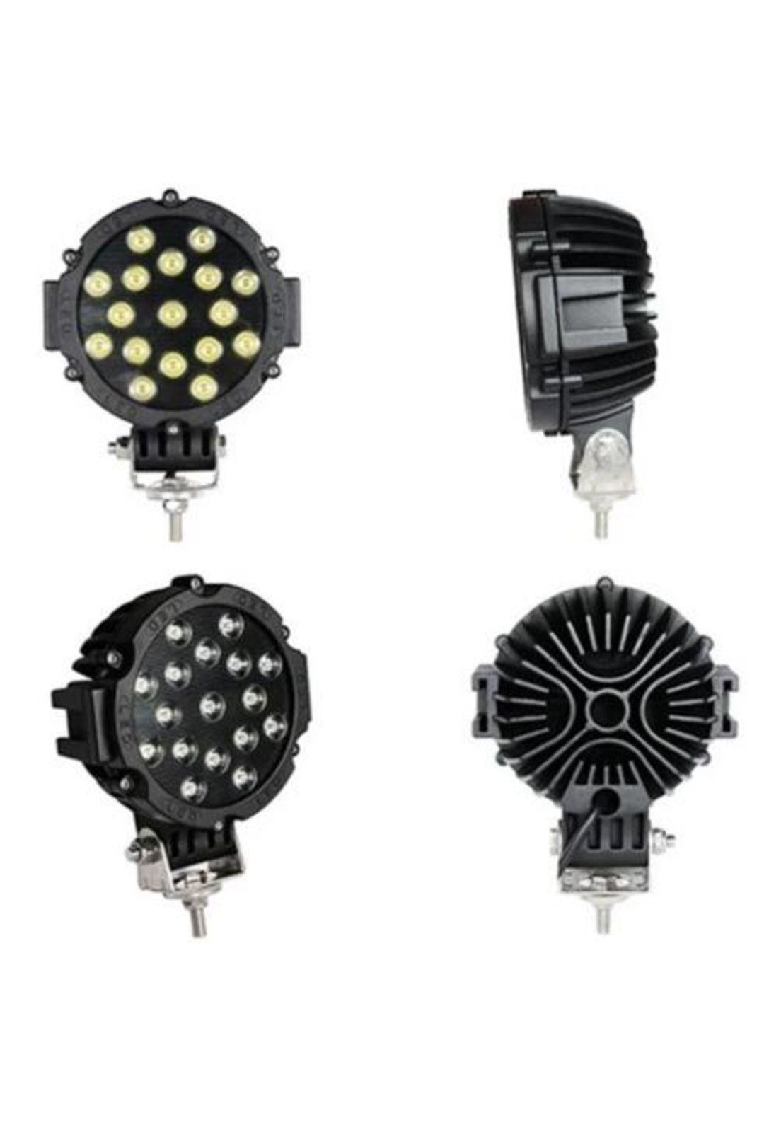 Luces Foco Neblinero Led 51w Redondo Off Road-3