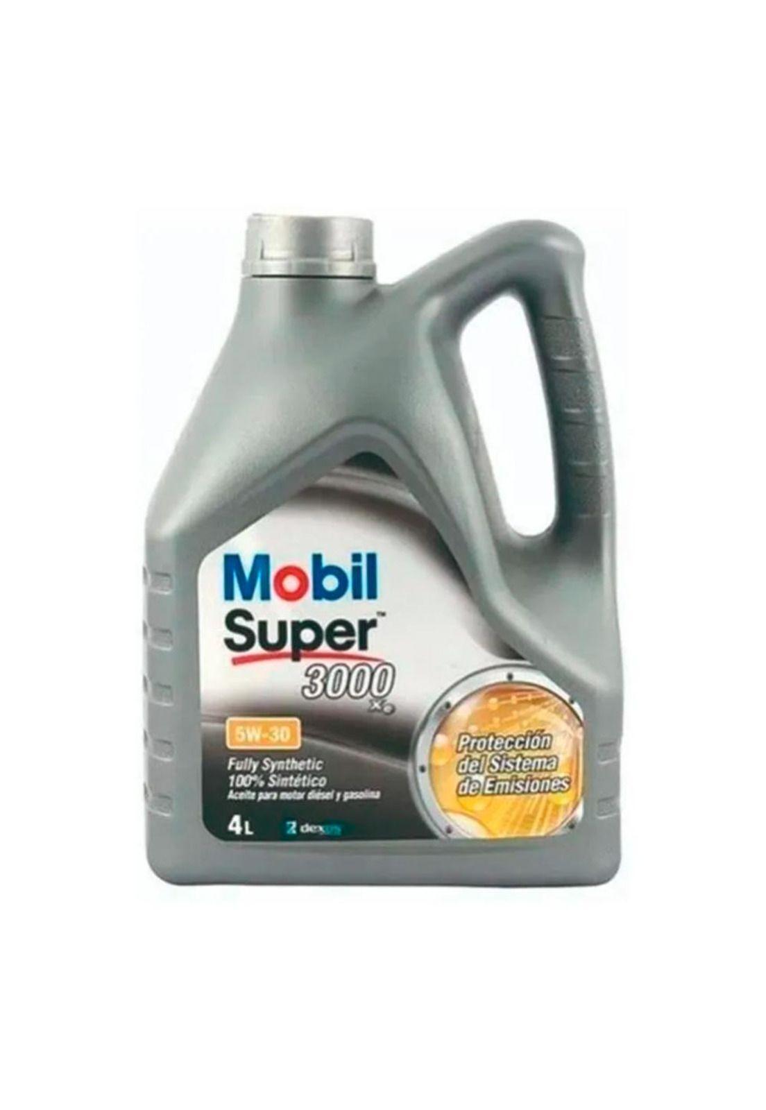 Aceite 5w30 Mobil Super 3000 Xe Sintético 4lt Bencina Diésel-0