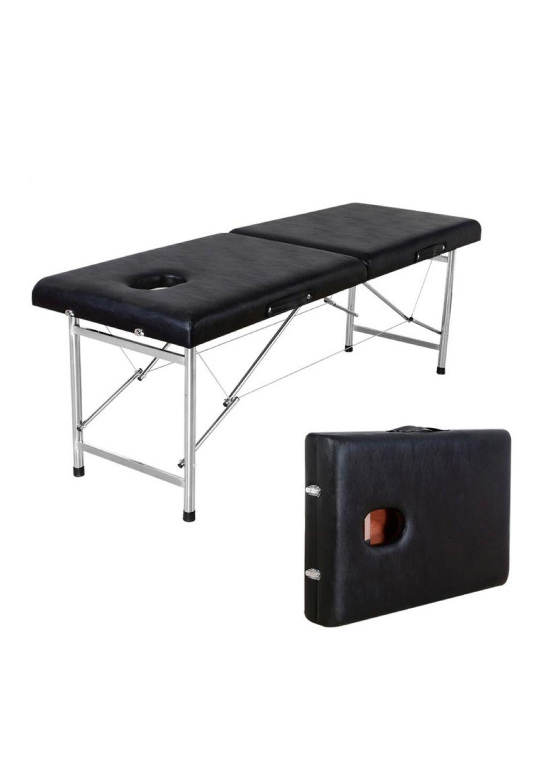 Camilla Para Masajes De 2 Cuerpos Portátil Negra-0