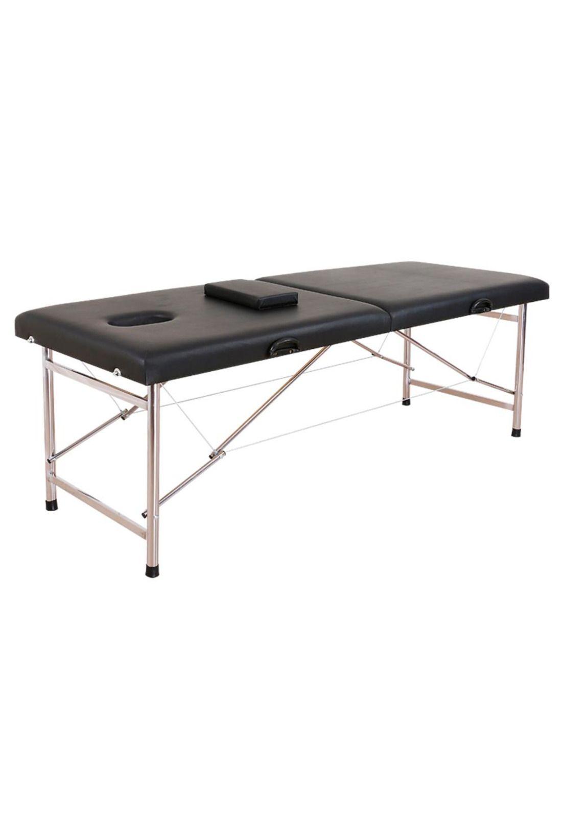 Camilla Para Masajes De 2 Cuerpos Portátil Negra-1