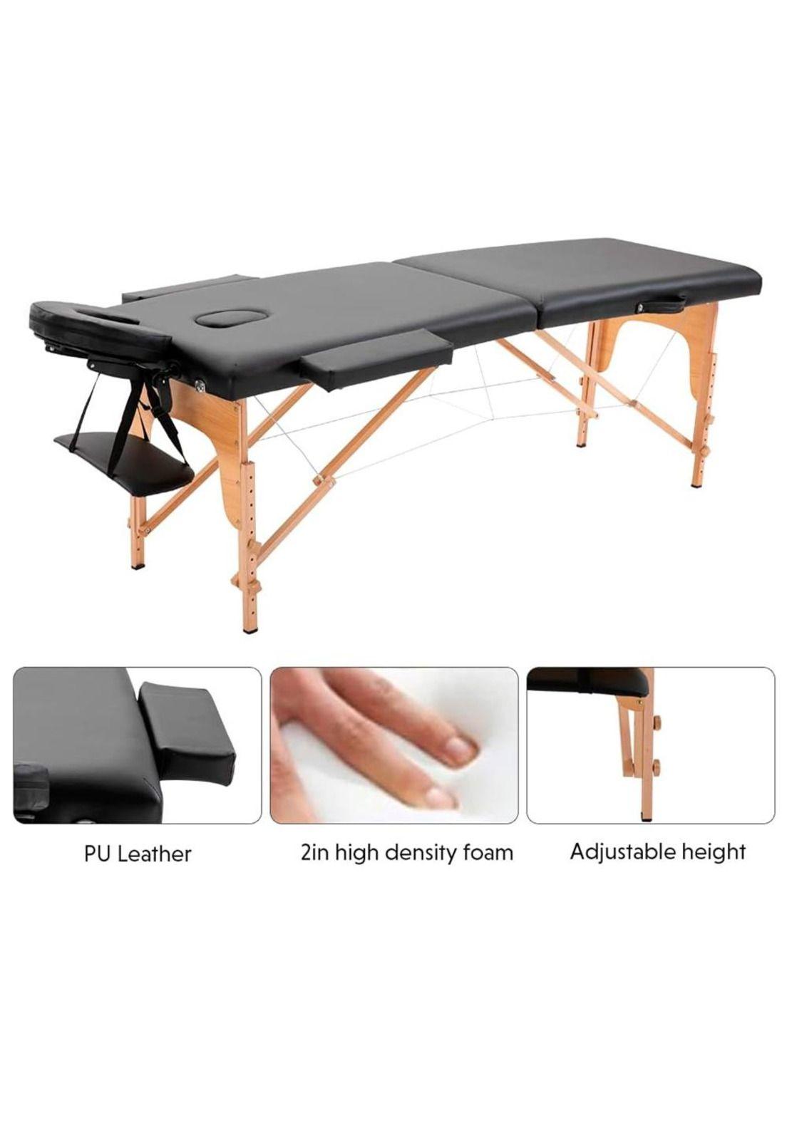 Camilla Masaje Madera 2 Cuerpos Plegable-2