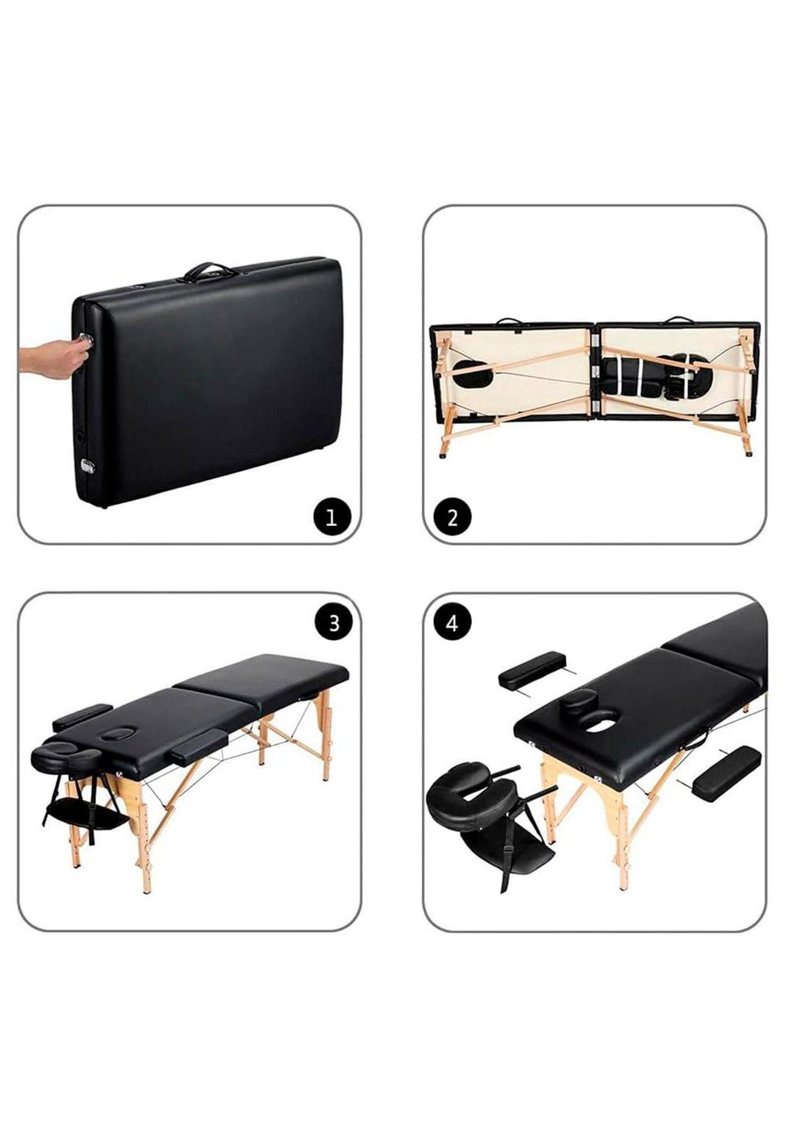 Camilla Masaje Madera 2 Cuerpos Plegable-8