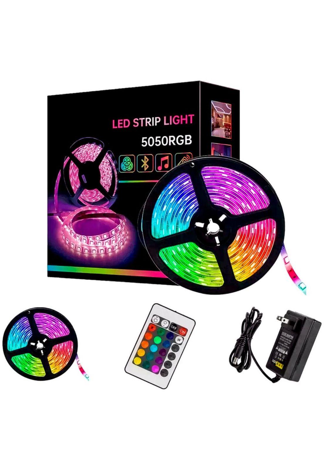 Tira De Luces Led Rgb Bluetooth Música 15 Metros-0