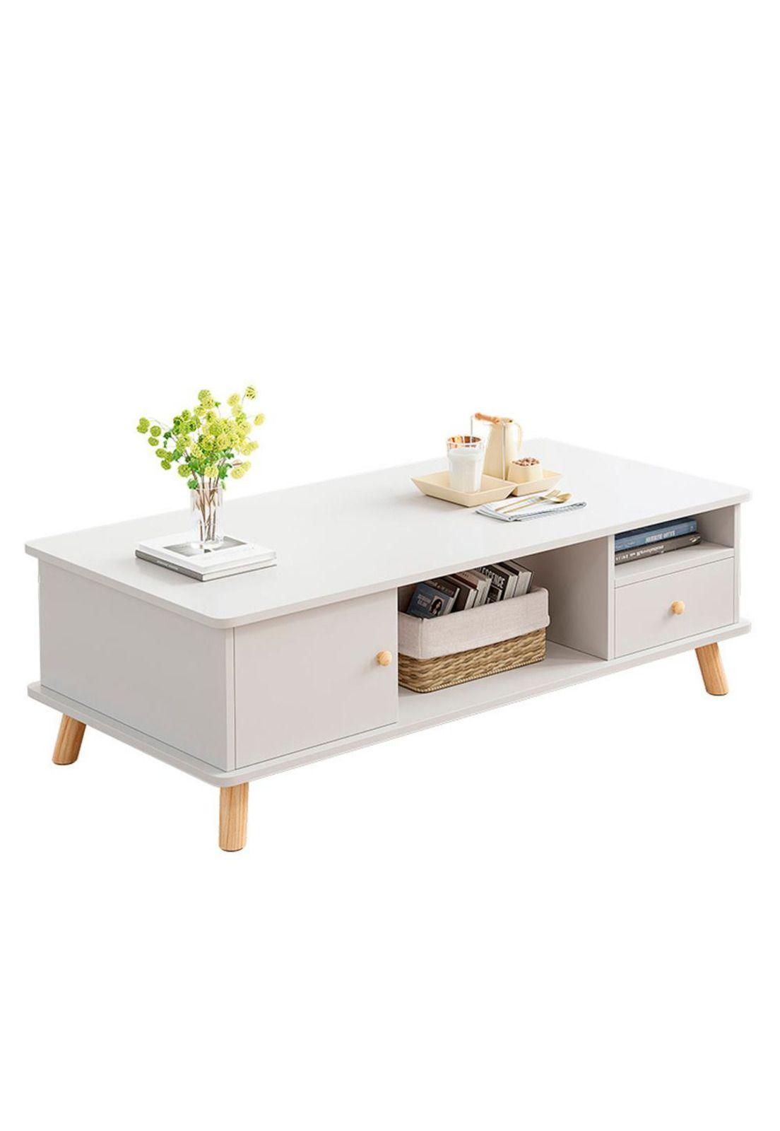 Mesa De Centro 120x48x46cm con 2 cajones Chic Home-0