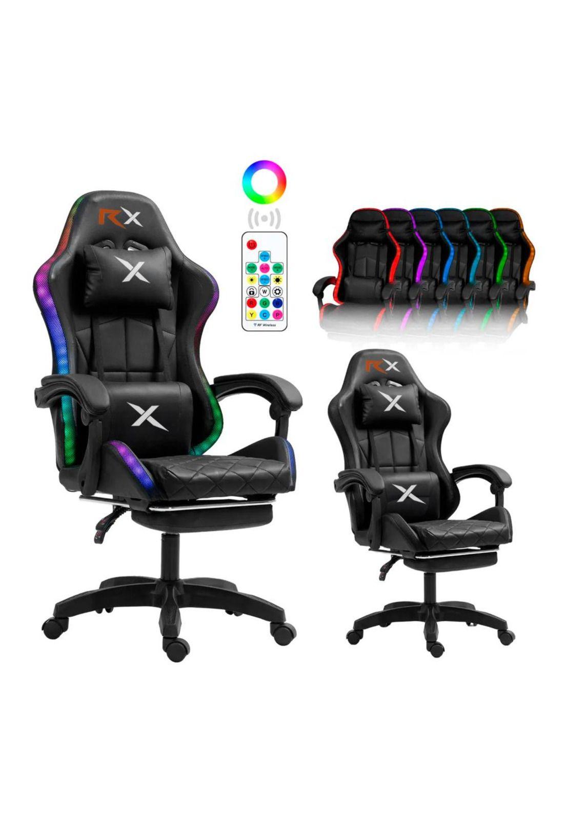 Silla Gamer Rgb Reclinable Reposapiés Silla Gaming + Control-2