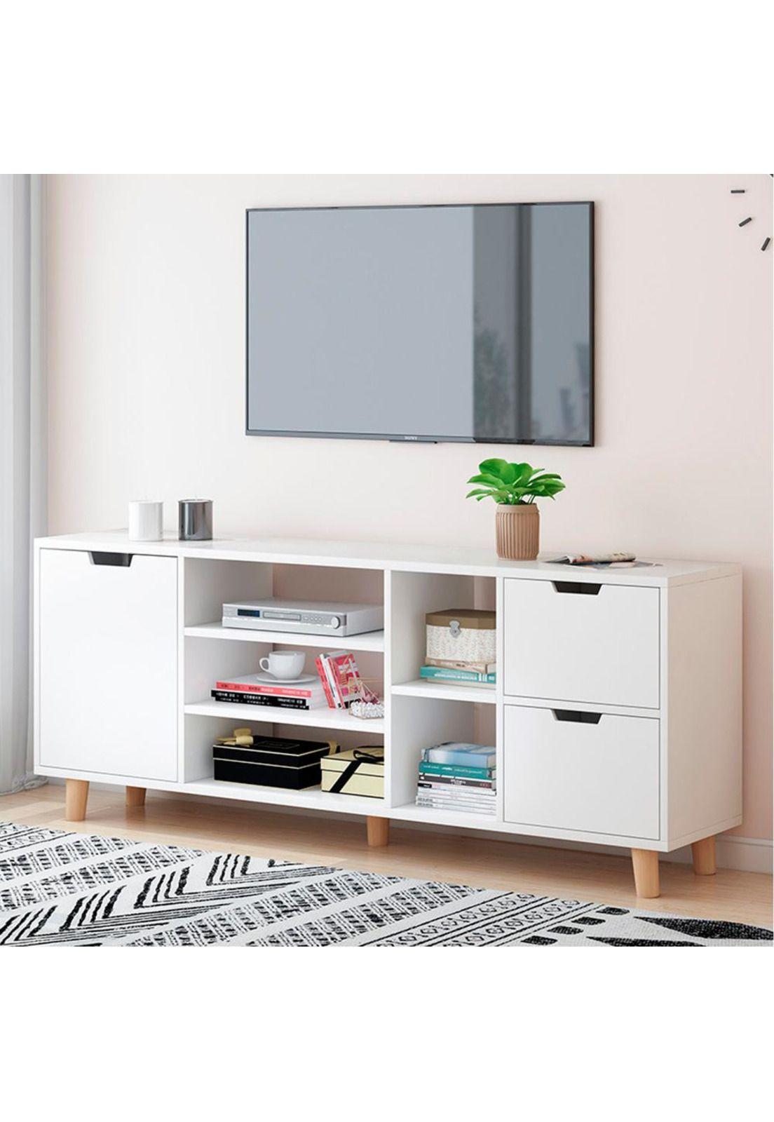 Rack TV 140x30x55cm 3 cajones Chic Home-2