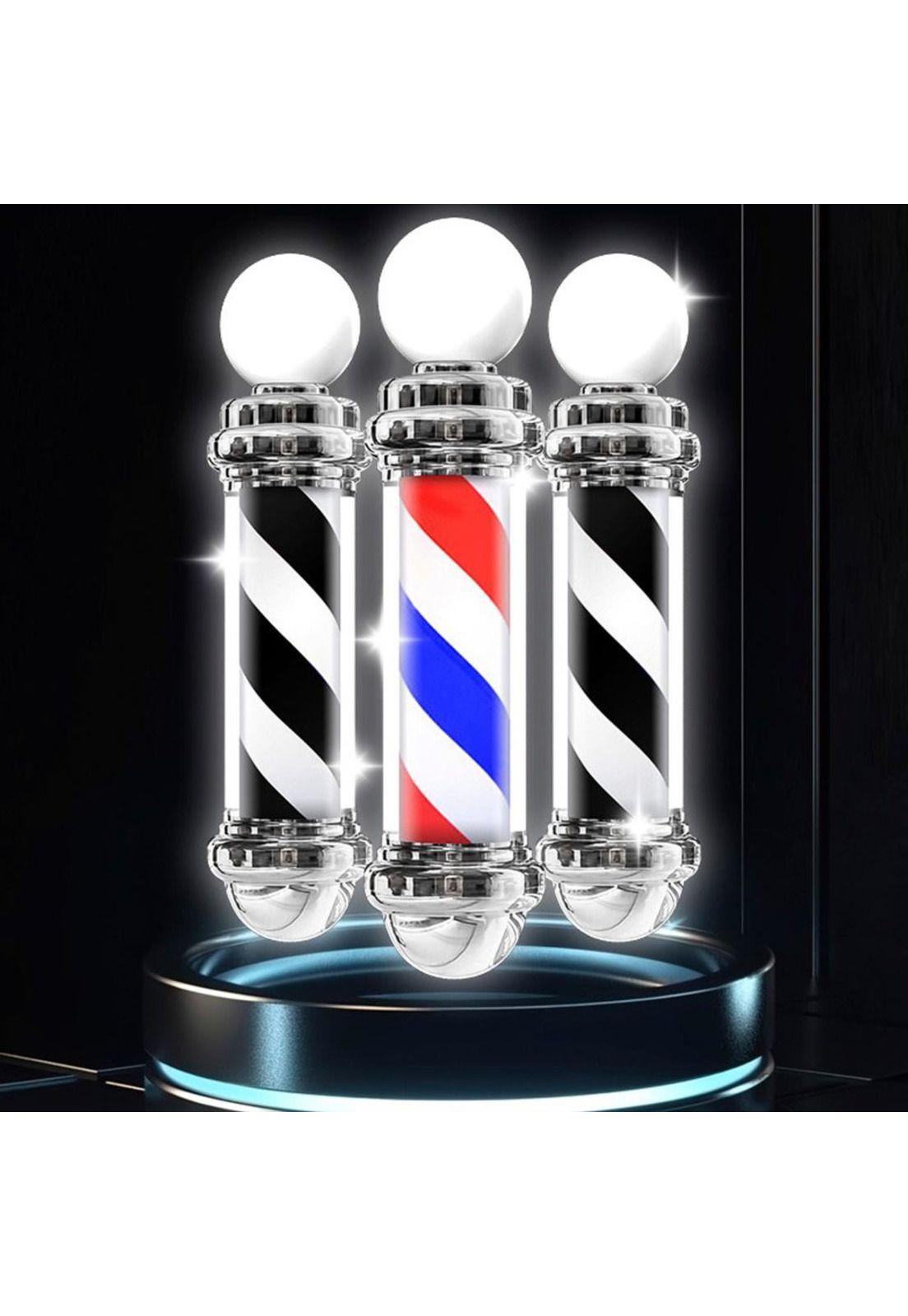 Poste Barbero Peluquería Barbería Luz Giratorio Pole Colores-4