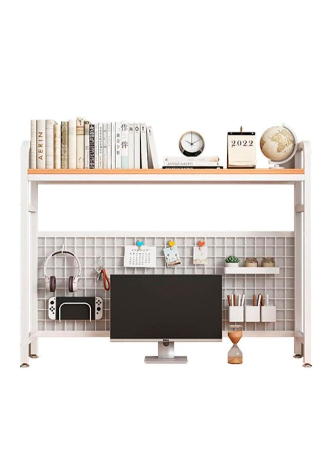 Organizador De Escritorio Multifuncional Con Repisa Metal-0