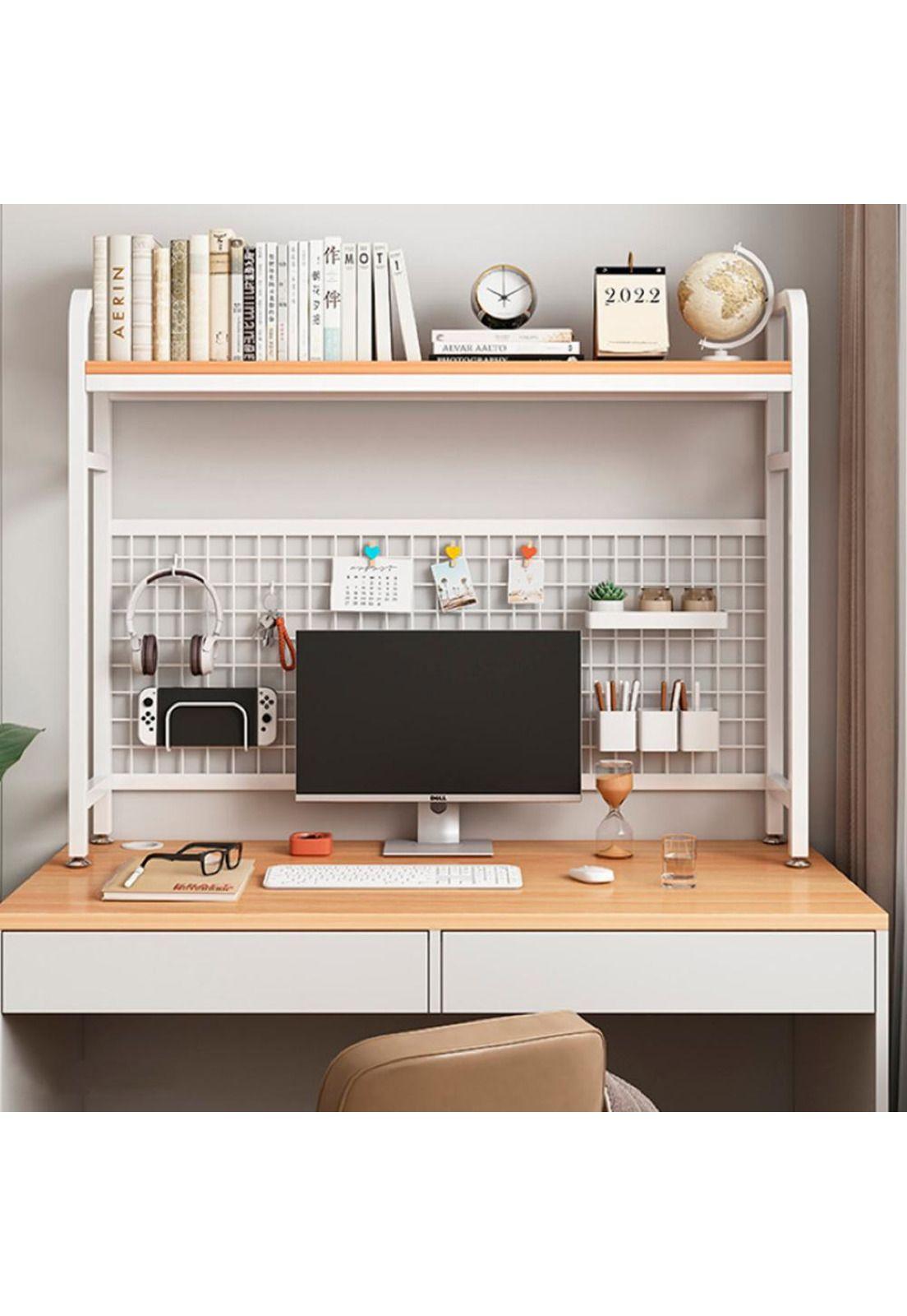 Organizador De Escritorio Multifuncional Con Repisa Metal-2